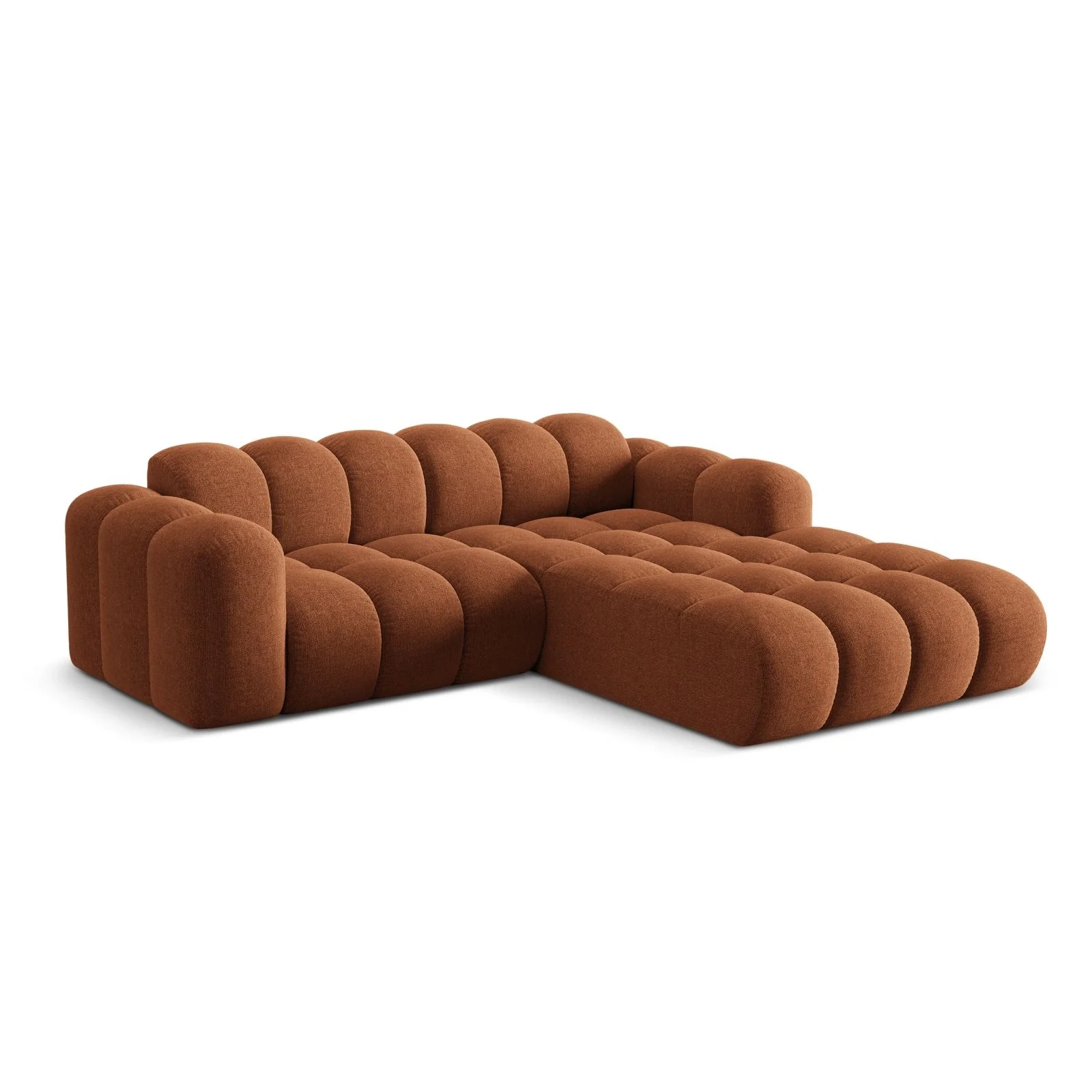 Treno 3-Sitzer Ecksofa, Rechte Seite, aus Samt oder Chenille, 240x184x70 cm - Image 16