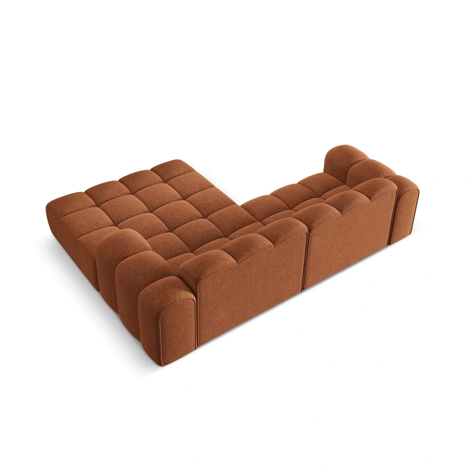 Treno 3-Sitzer Ecksofa, Rechte Seite, aus Samt oder Chenille, 240x184x70 cm - Image 18