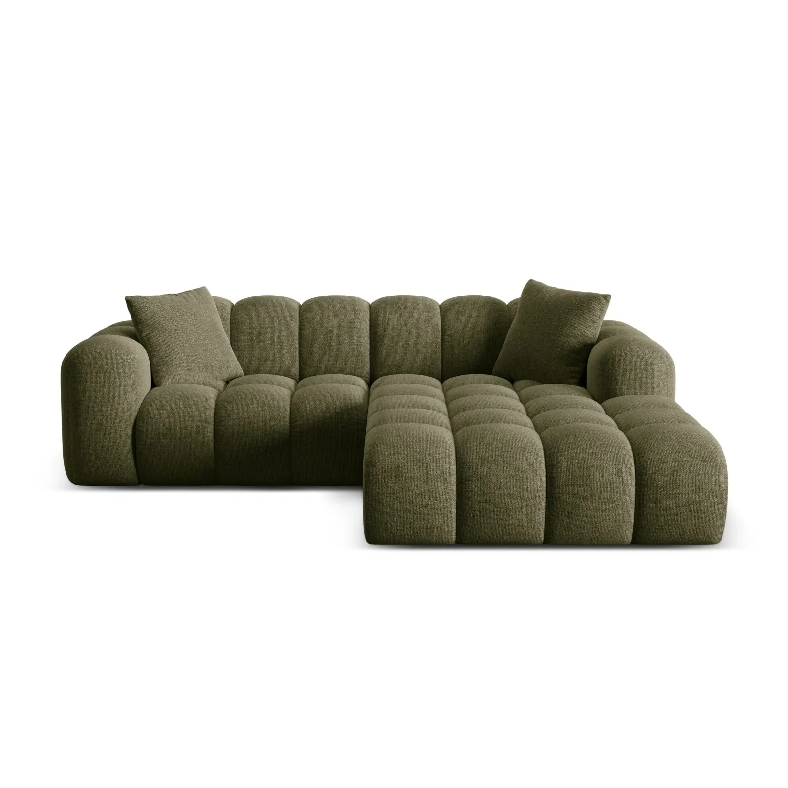 Treno 3-Sitzer Ecksofa, Rechte Seite, aus Samt oder Chenille, 240x184x70 cm - Image 19