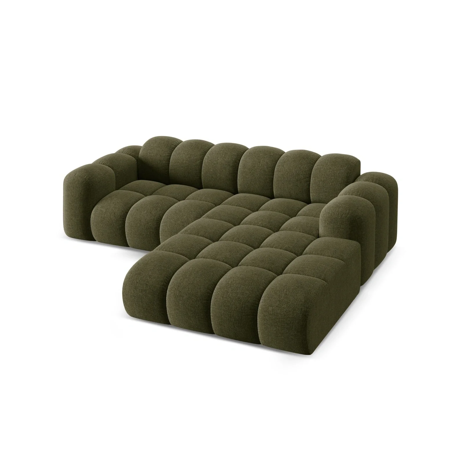 Treno 3-Sitzer Ecksofa, Rechte Seite, aus Samt oder Chenille, 240x184x70 cm - Image 23