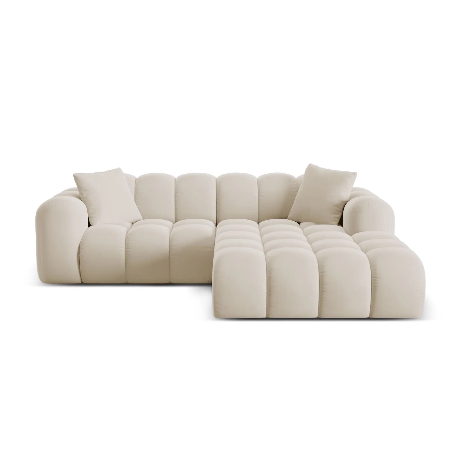 Treno 3-Sitzer Ecksofa, Rechte Seite, aus Samt oder Chenille, 240x184x70 cm - Image 37