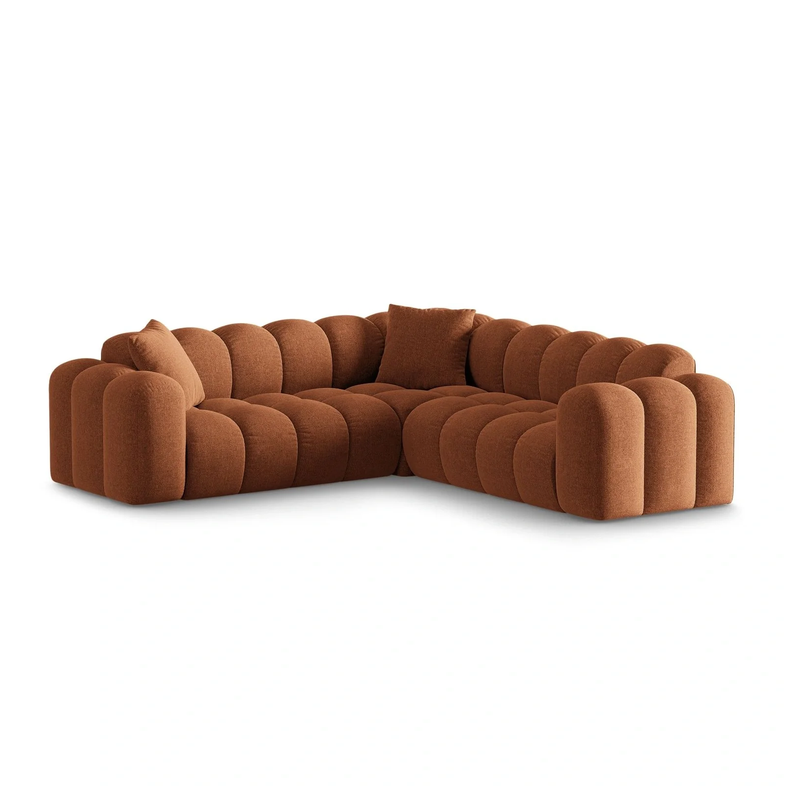 Treno 3-Sitzer Ecksofa, symmetrisch, aus Samt oder Chenille, 240x240x70 cm - Image 11
