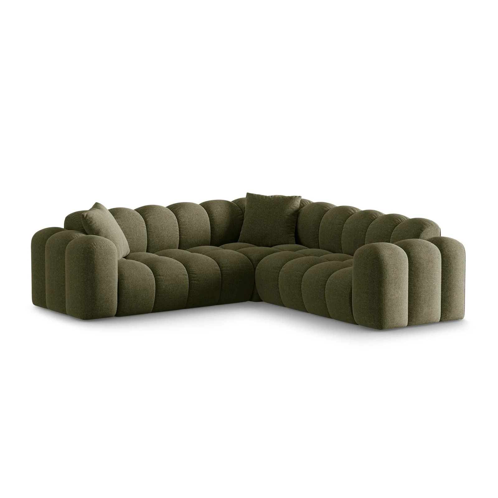 Treno 3-Sitzer Ecksofa, symmetrisch, aus Samt oder Chenille, 240x240x70 cm - Image 16