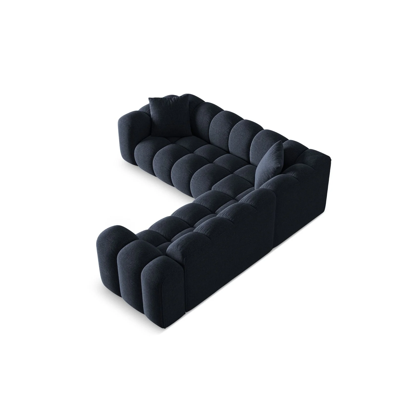 Treno 3-Sitzer Ecksofa, symmetrisch, aus Samt oder Chenille, 240x240x70 cm - Image 24