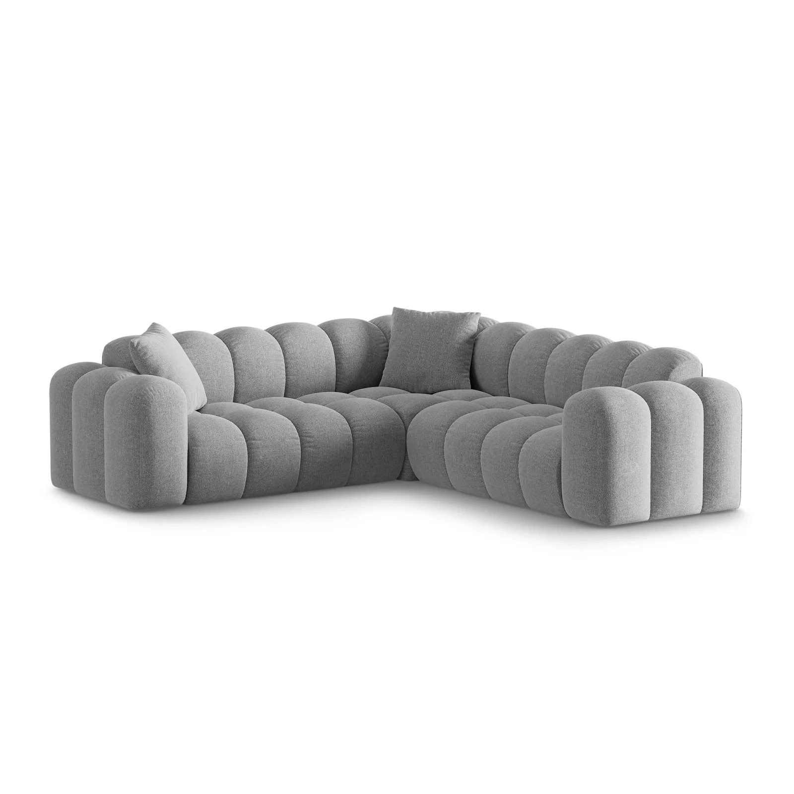 Treno 3-Sitzer Ecksofa, symmetrisch, aus Samt oder Chenille, 240x240x70 cm - Image 26