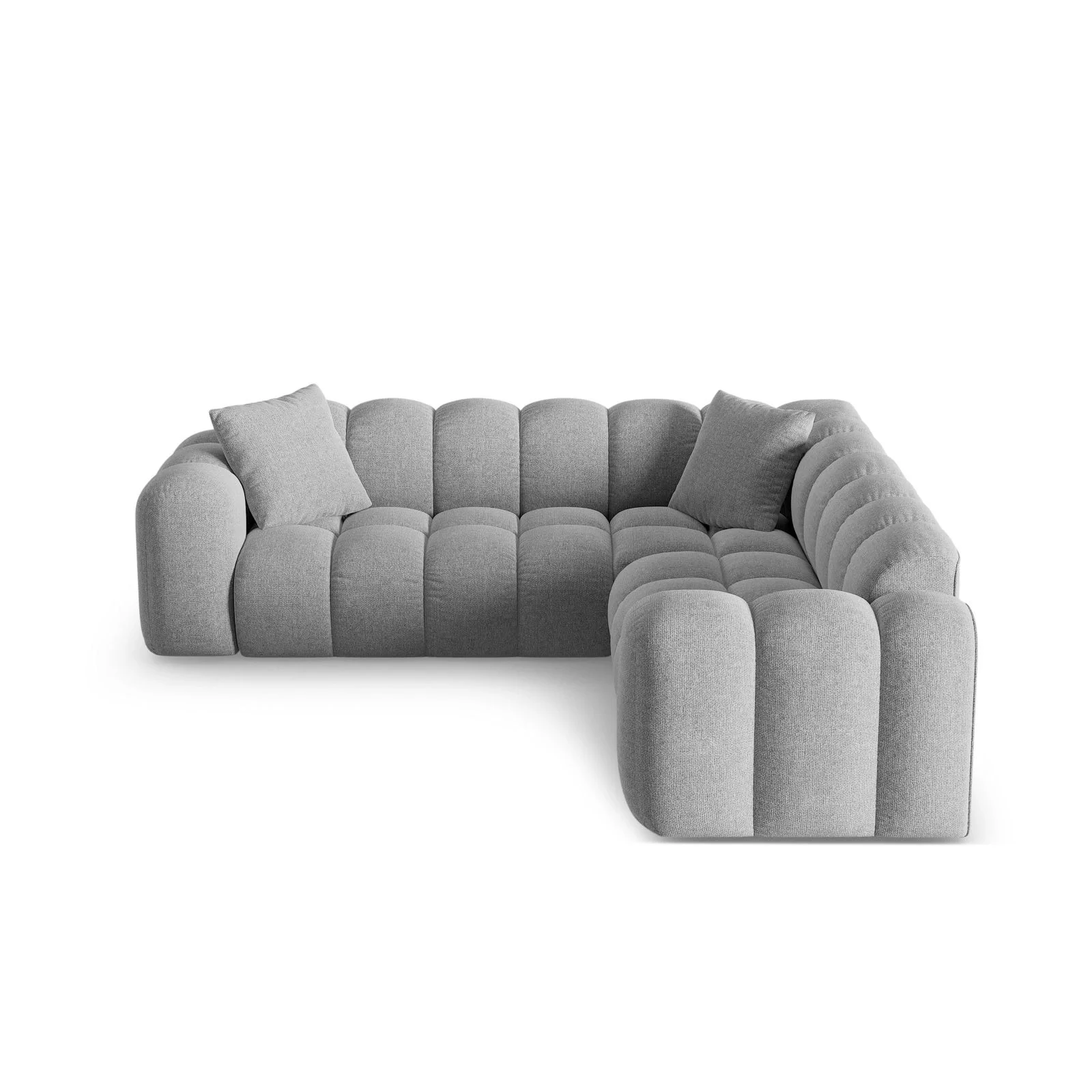 Treno 3-Sitzer Ecksofa, symmetrisch, aus Samt oder Chenille, 240x240x70 cm - Image 28