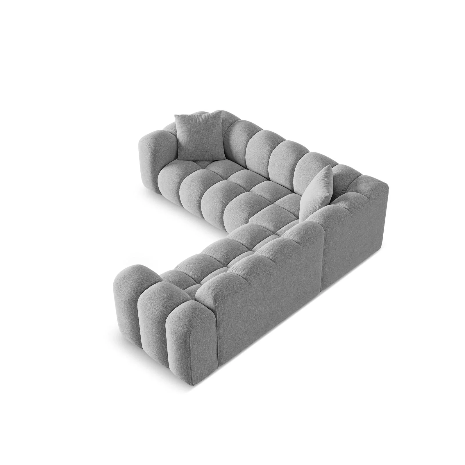 Treno 3-Sitzer Ecksofa, symmetrisch, aus Samt oder Chenille, 240x240x70 cm - Image 29