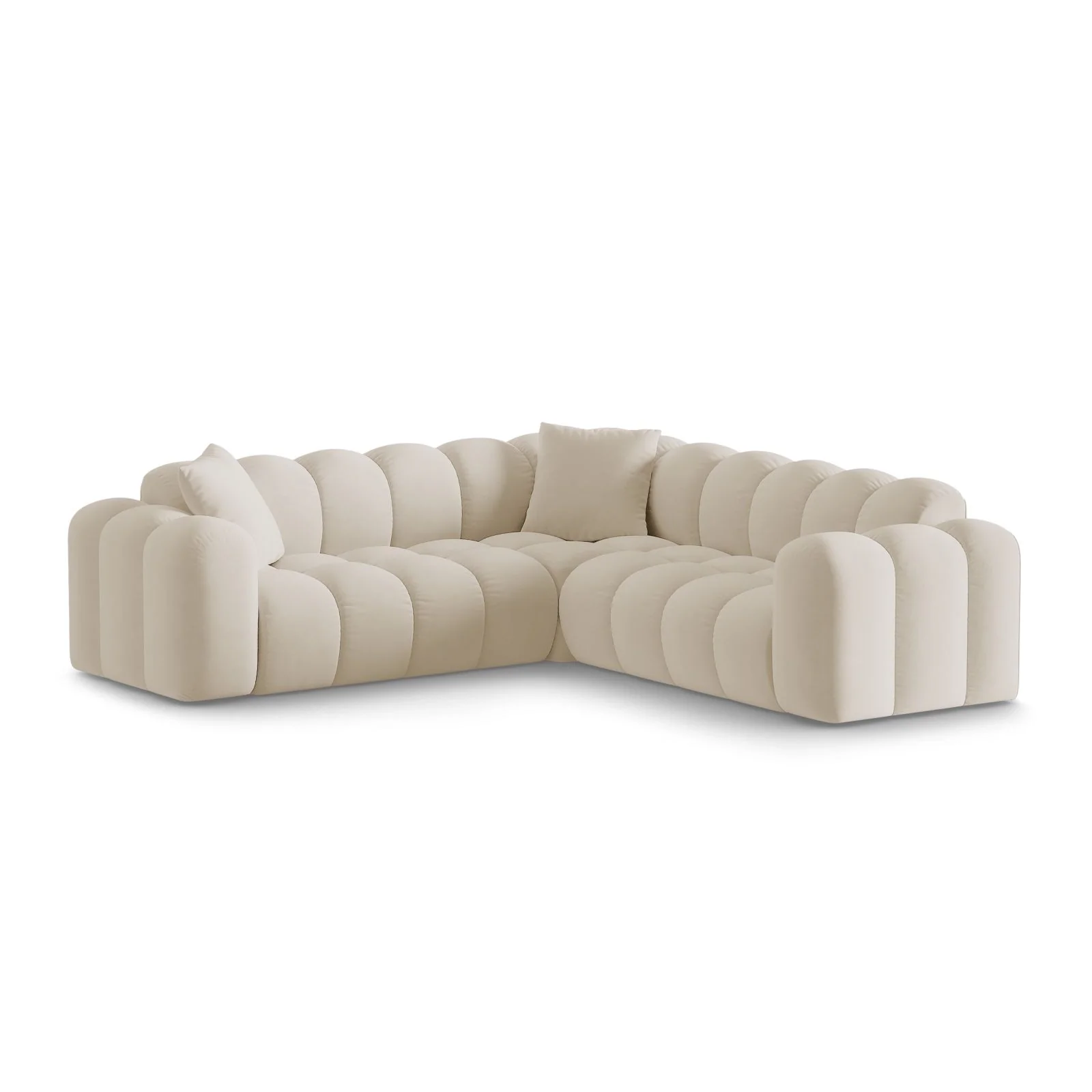 Treno 3-Sitzer Ecksofa, symmetrisch, aus Samt oder Chenille, 240x240x70 cm - Image 30