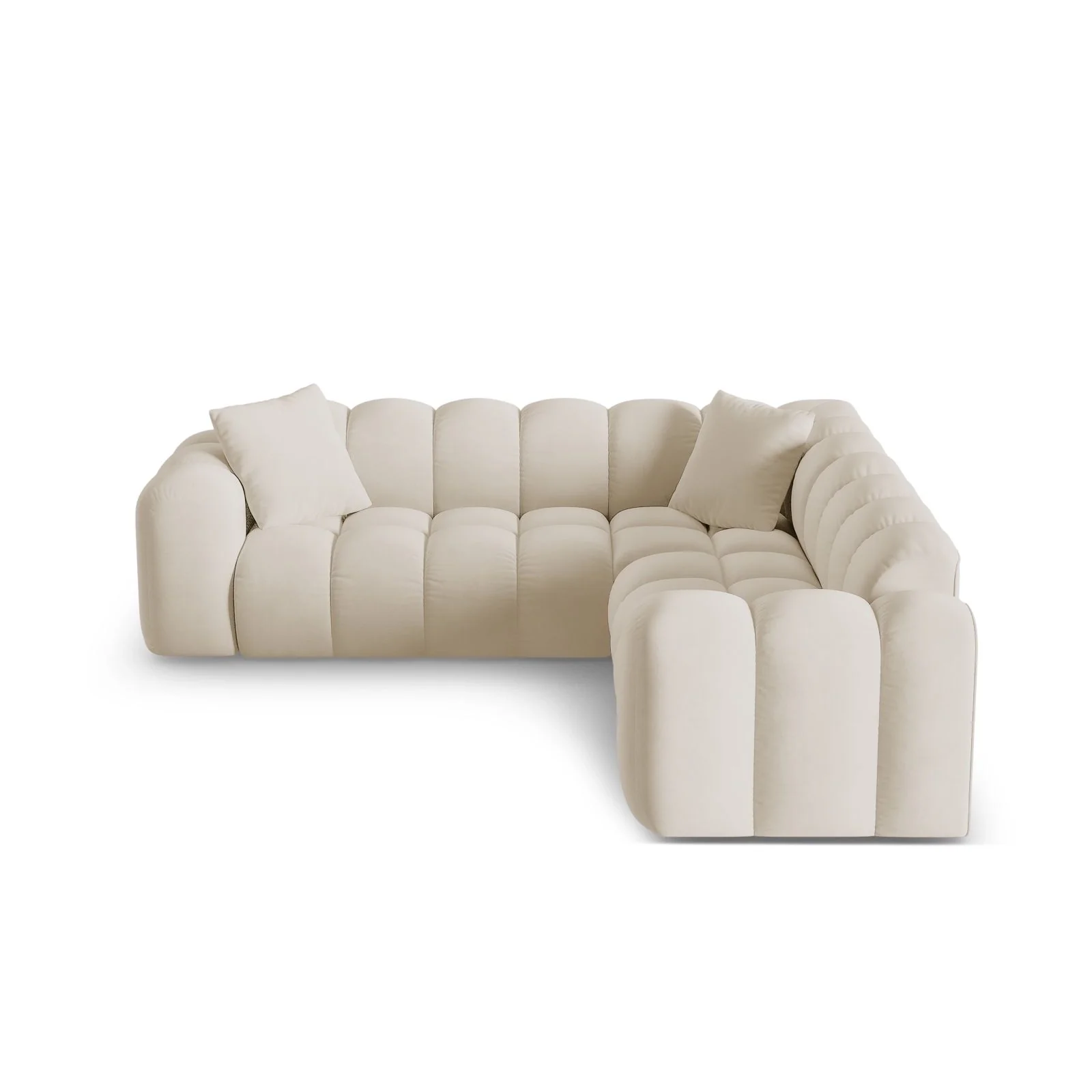 Treno 3-Sitzer Ecksofa, symmetrisch, aus Samt oder Chenille, 240x240x70 cm - Image 32
