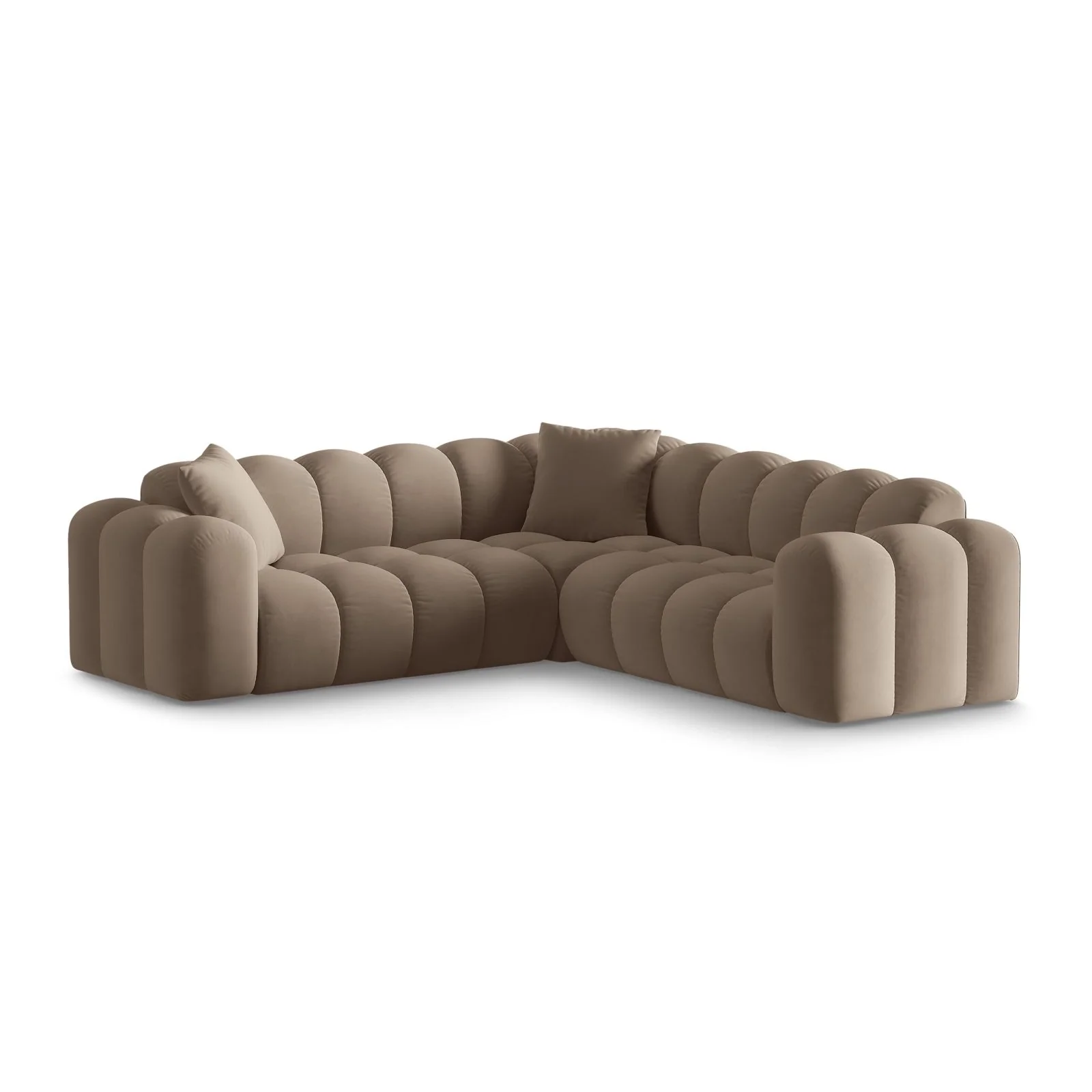 Treno 3-Sitzer Ecksofa, symmetrisch, aus Samt oder Chenille, 240x240x70 cm - Image 35