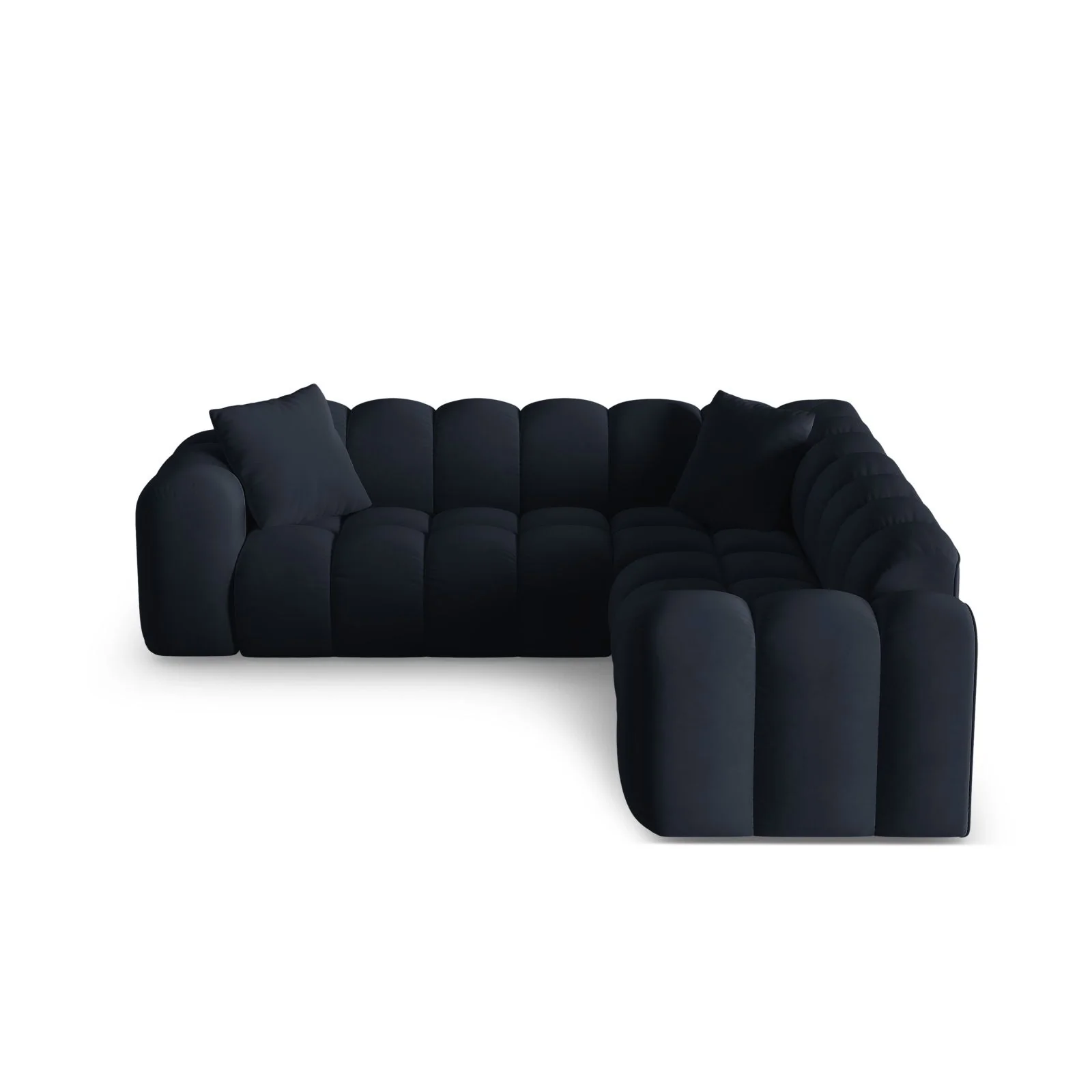Treno 3-Sitzer Ecksofa, symmetrisch, aus Samt oder Chenille, 240x240x70 cm - Image 47
