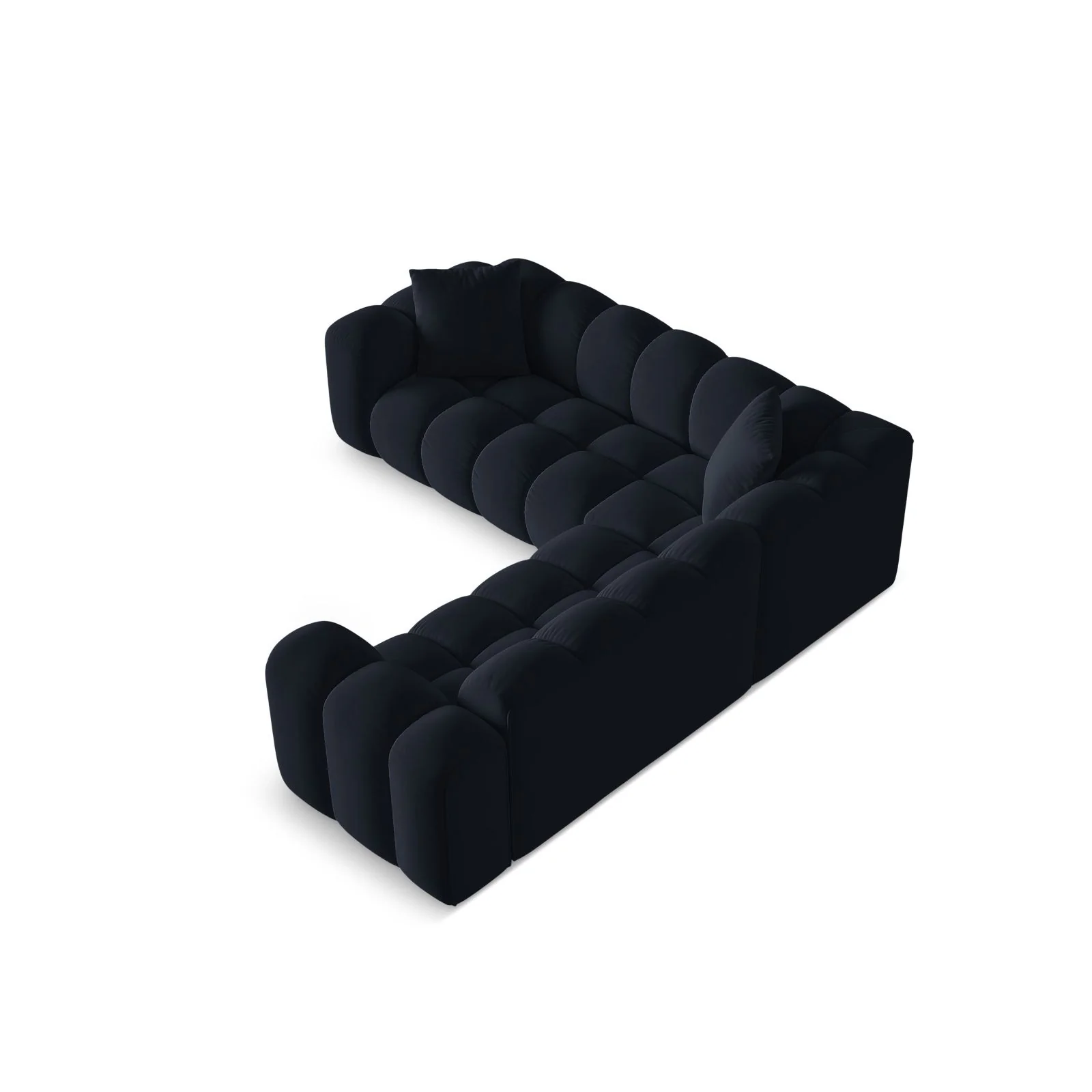 Treno 3-Sitzer Ecksofa, symmetrisch, aus Samt oder Chenille, 240x240x70 cm - Image 48