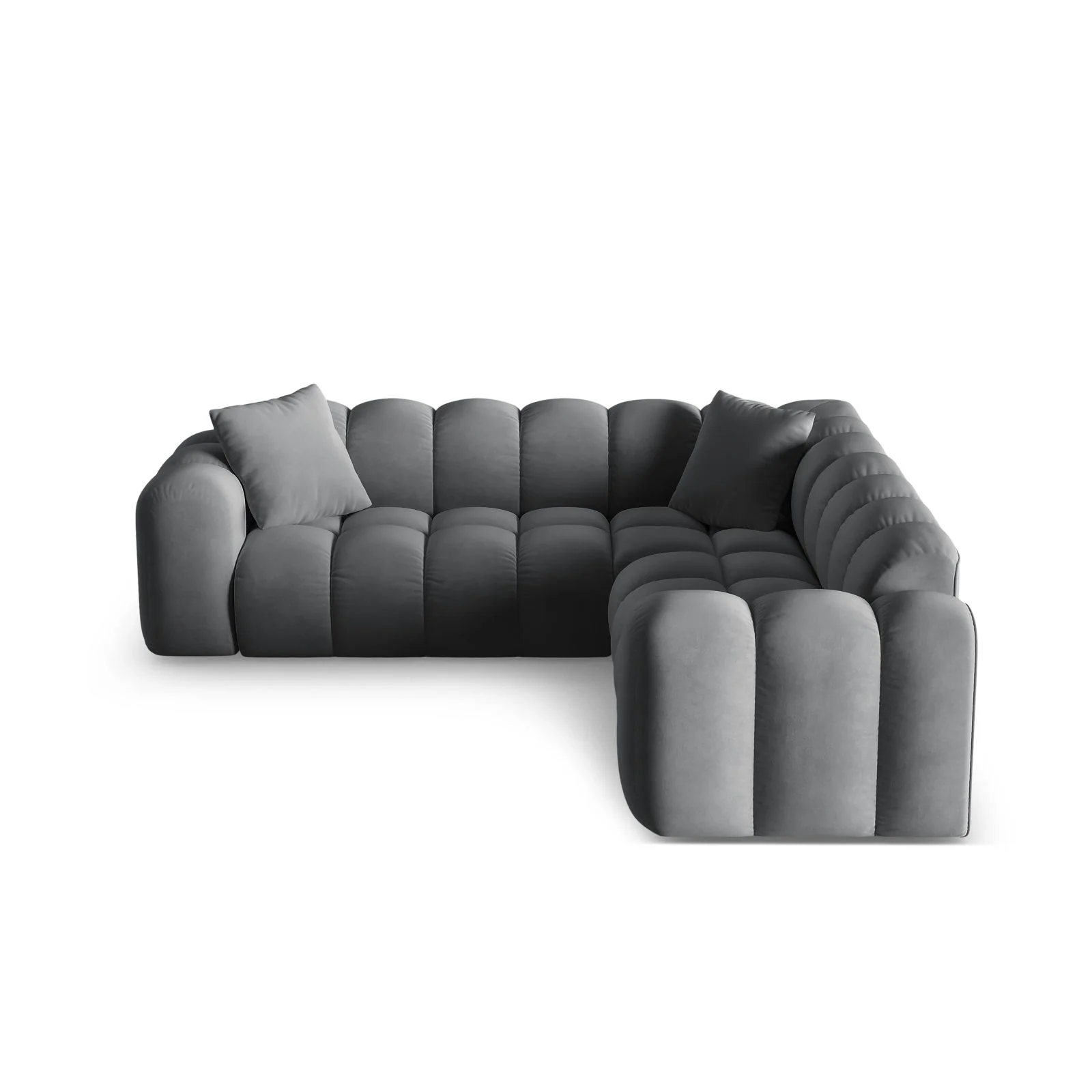 Treno 3-Sitzer Ecksofa, symmetrisch, aus Samt oder Chenille, 240x240x70 cm - Image 52