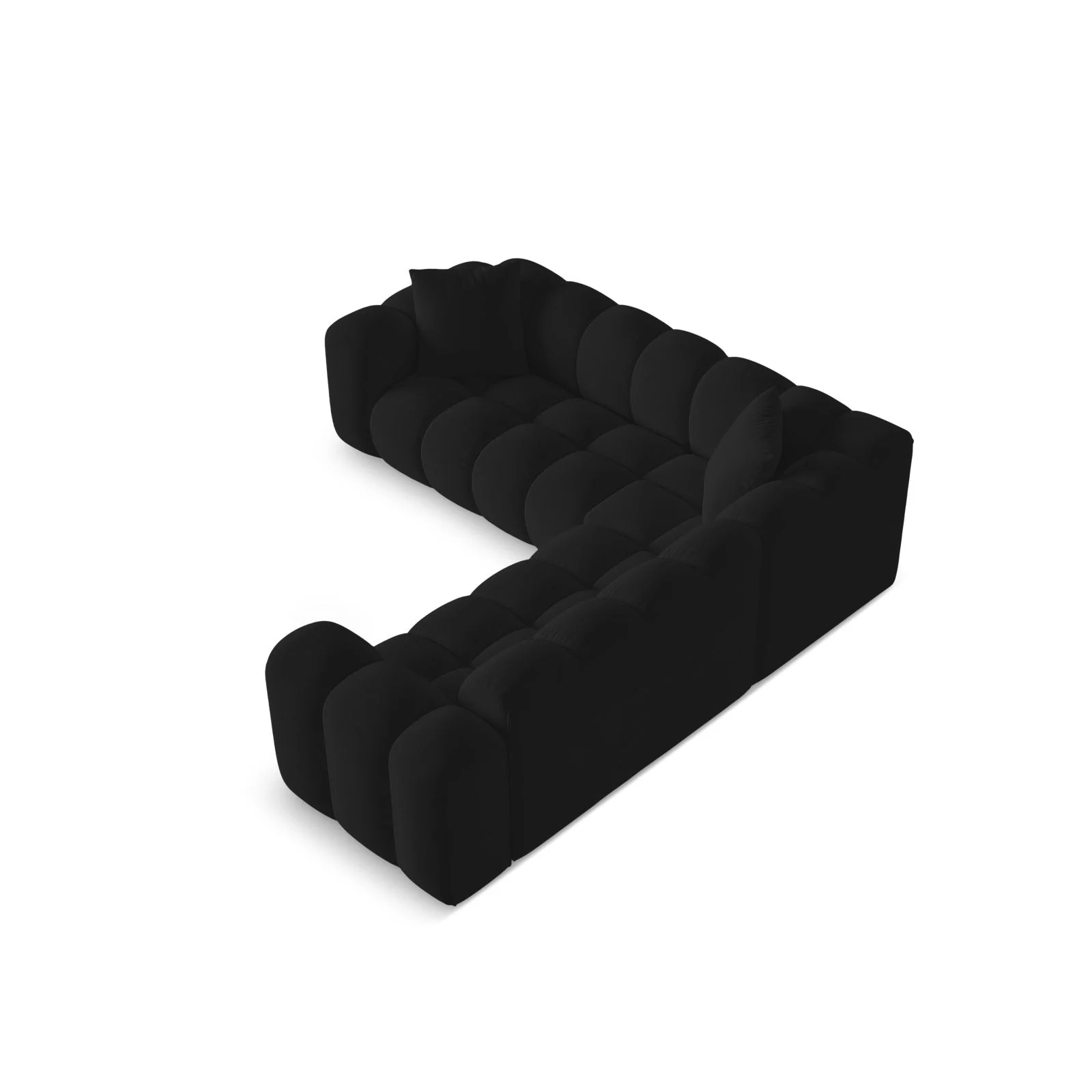 Treno 3-Sitzer Ecksofa, symmetrisch, aus Samt oder Chenille, 240x240x70 cm - Image 58