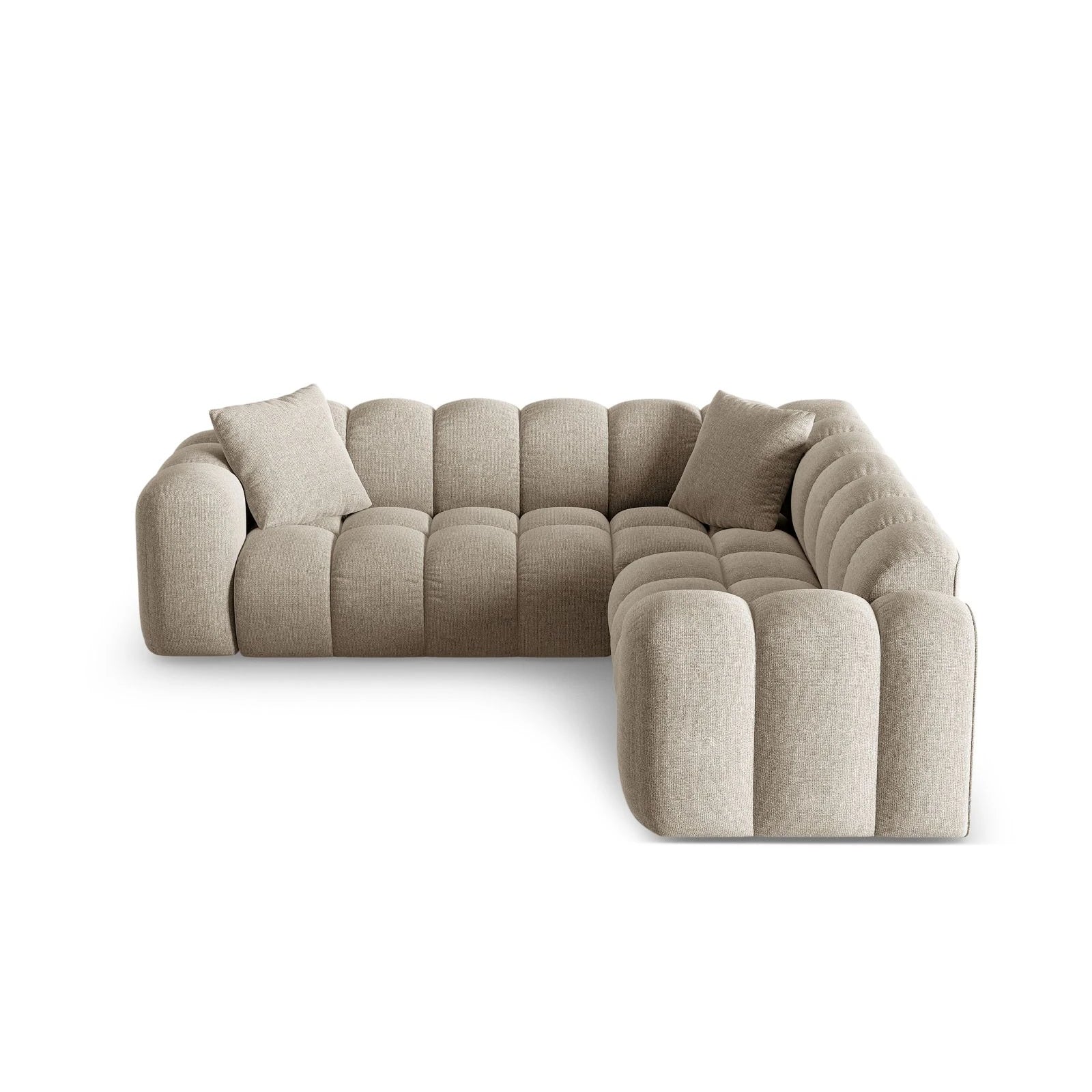 Treno 3-Sitzer Ecksofa, symmetrisch, aus Samt oder Chenille, 240x240x70 cm - Image 8