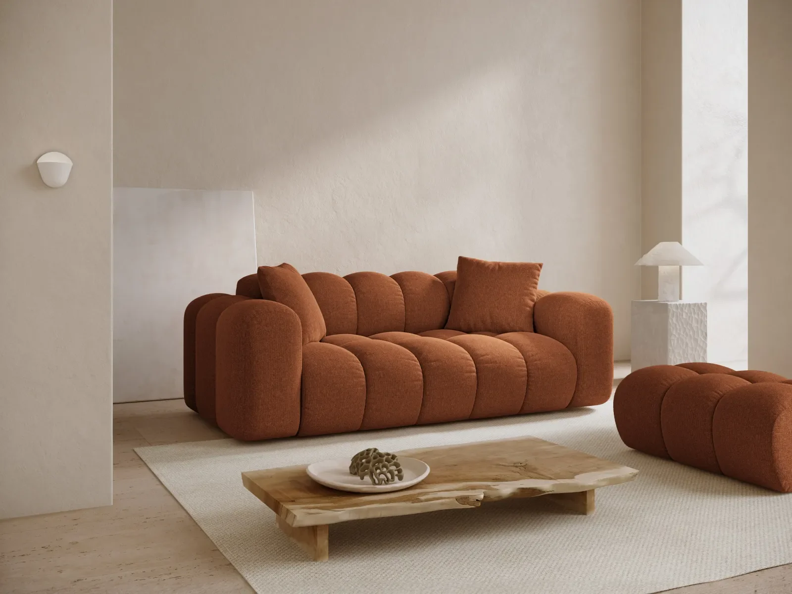 Treno 3-Sitzer Sofa aus Samt oder Chenille, 210x94x70 cm - Image 12