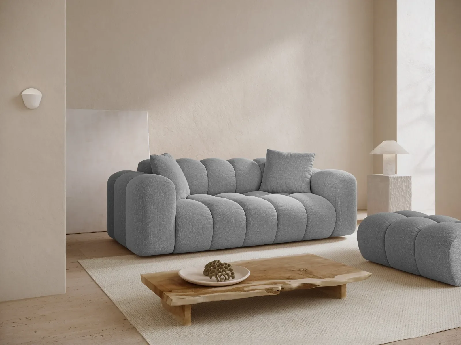 Treno 3-Sitzer Sofa aus Samt oder Chenille, 210x94x70 cm - Image 27
