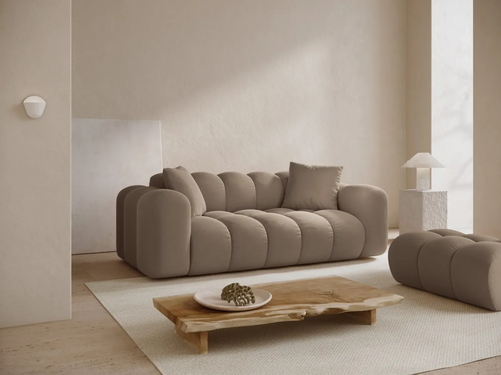 Treno 3-Sitzer Sofa aus Samt oder Chenille, 210x94x70 cm - Image 38