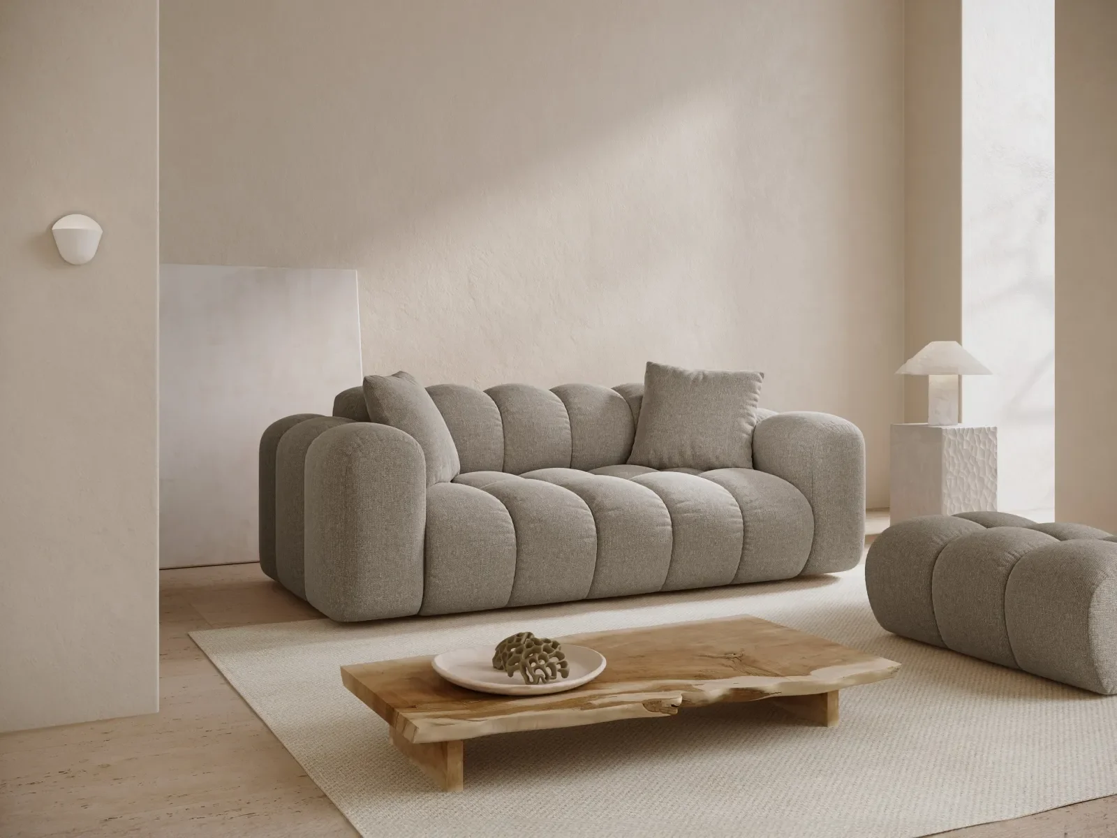 Treno 3-Sitzer Sofa aus Samt oder Chenille, 210x94x70 cm - Image 7