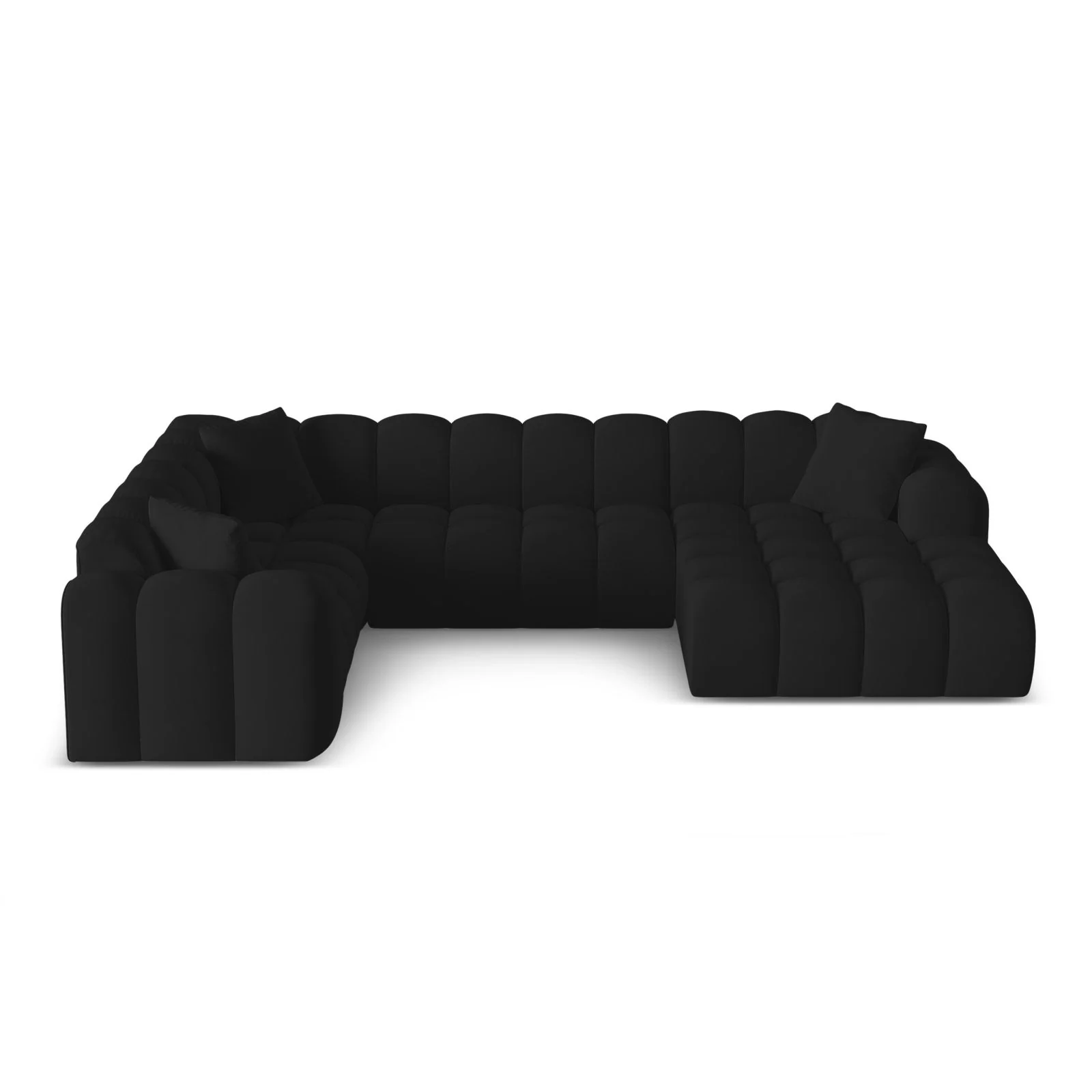 Treno 4-Sitzer Panorama Ecksofa, Linke Seite, aus Samt oder Chenille, 330x240x70 cm - Image 67