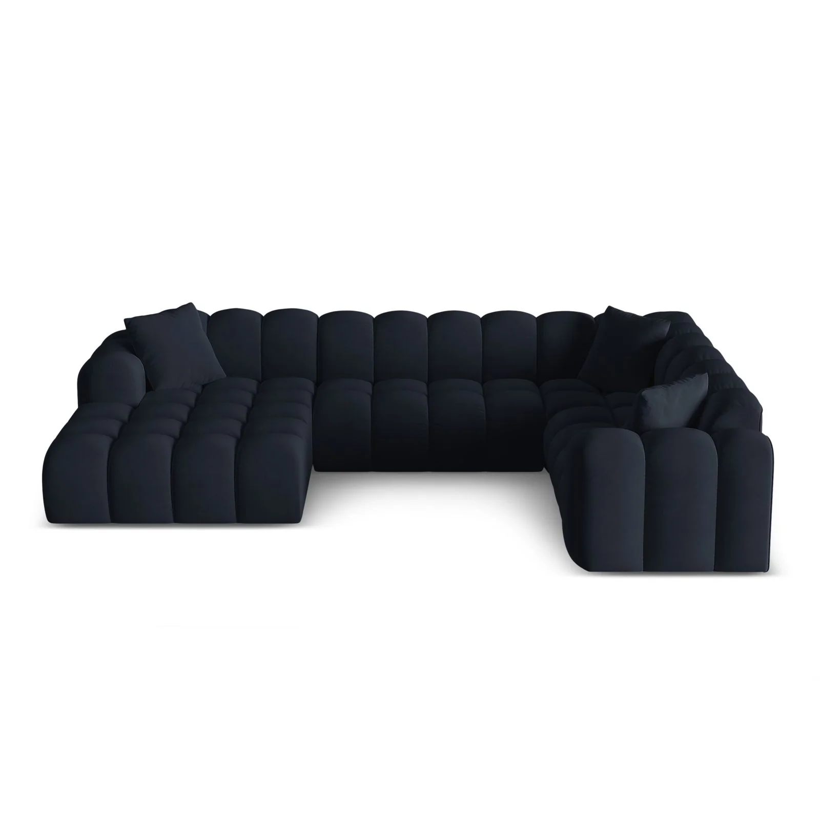 Treno 4-Sitzer Panorama Ecksofa, Rechte Seite, aus Samt oder Chenille, 330x240x70 cm - Image 55