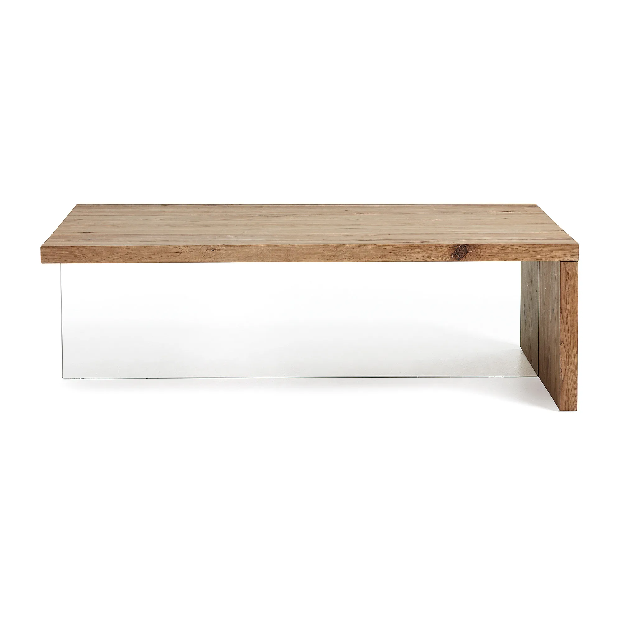 Tulsi Couchtisch aus massiver Eiche und Glas 120 x 70 cm - Image 6