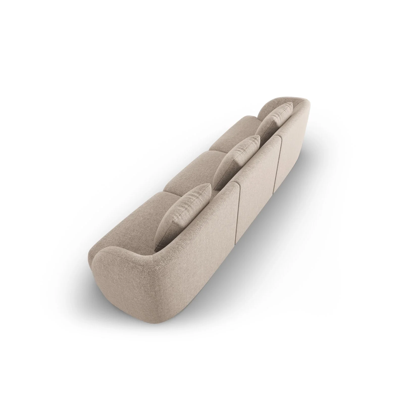 Tulum 3-Sitzer Sofa aus Samt oder Chenille, 255x90x70 cm - Image 9