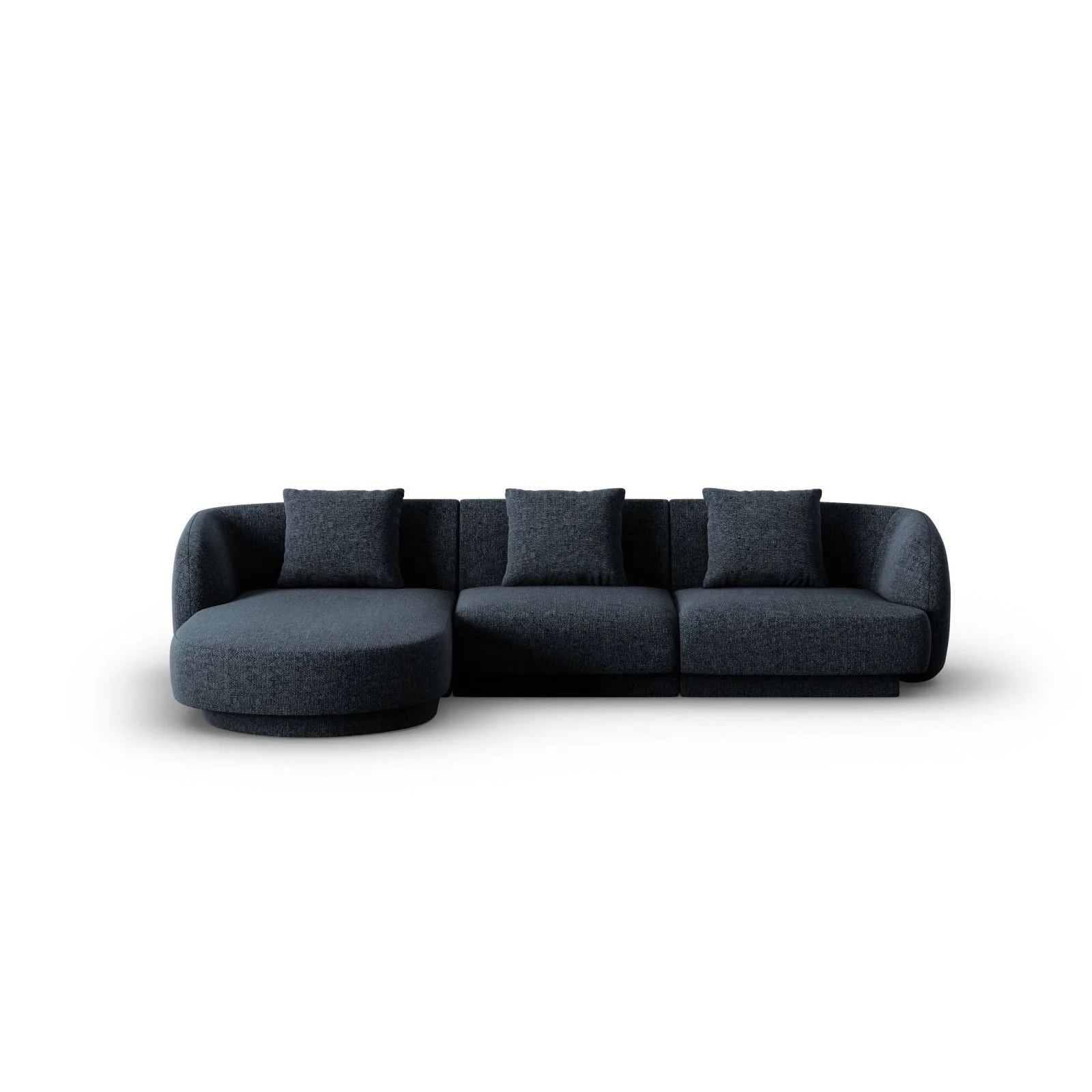 Tulum 4-Sitzer Ecksofa, Linke Seite, aus Samt oder Chenille, 255x156x70 cm - Image 16