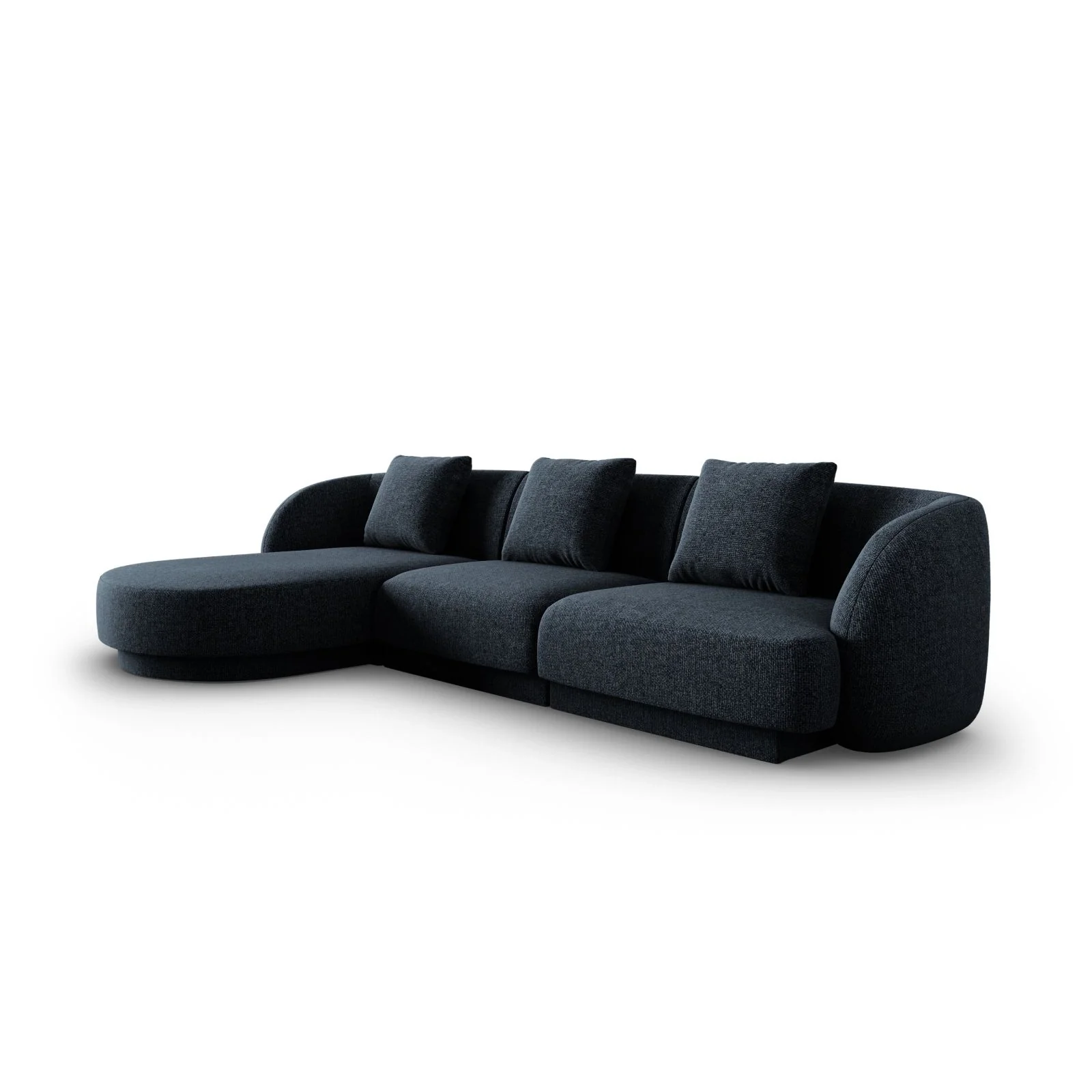 Tulum 4-Sitzer Ecksofa, Linke Seite, aus Samt oder Chenille, 255x156x70 cm - Image 18