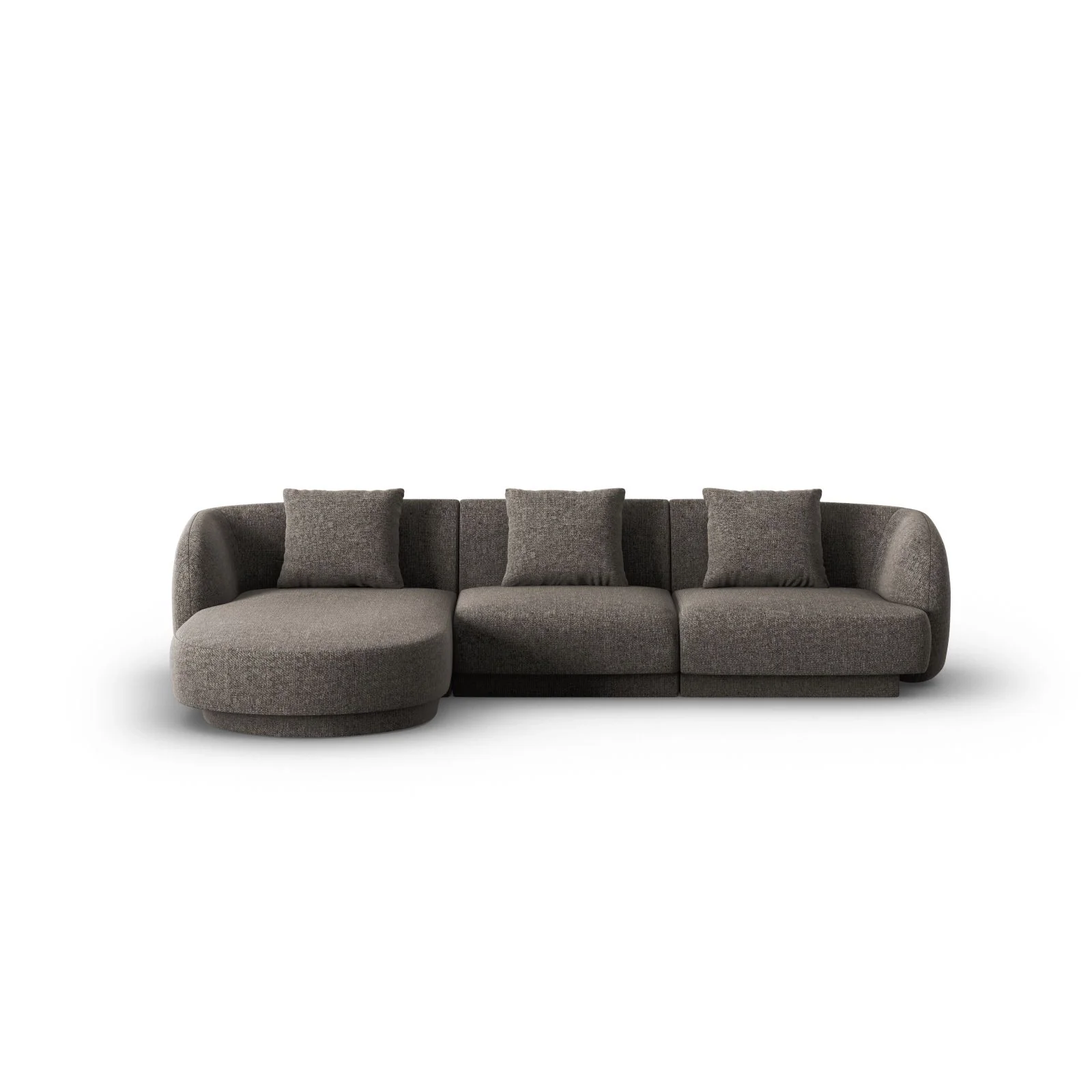 Tulum 4-Sitzer Ecksofa, Linke Seite, aus Samt oder Chenille, 255x156x70 cm - Image 26