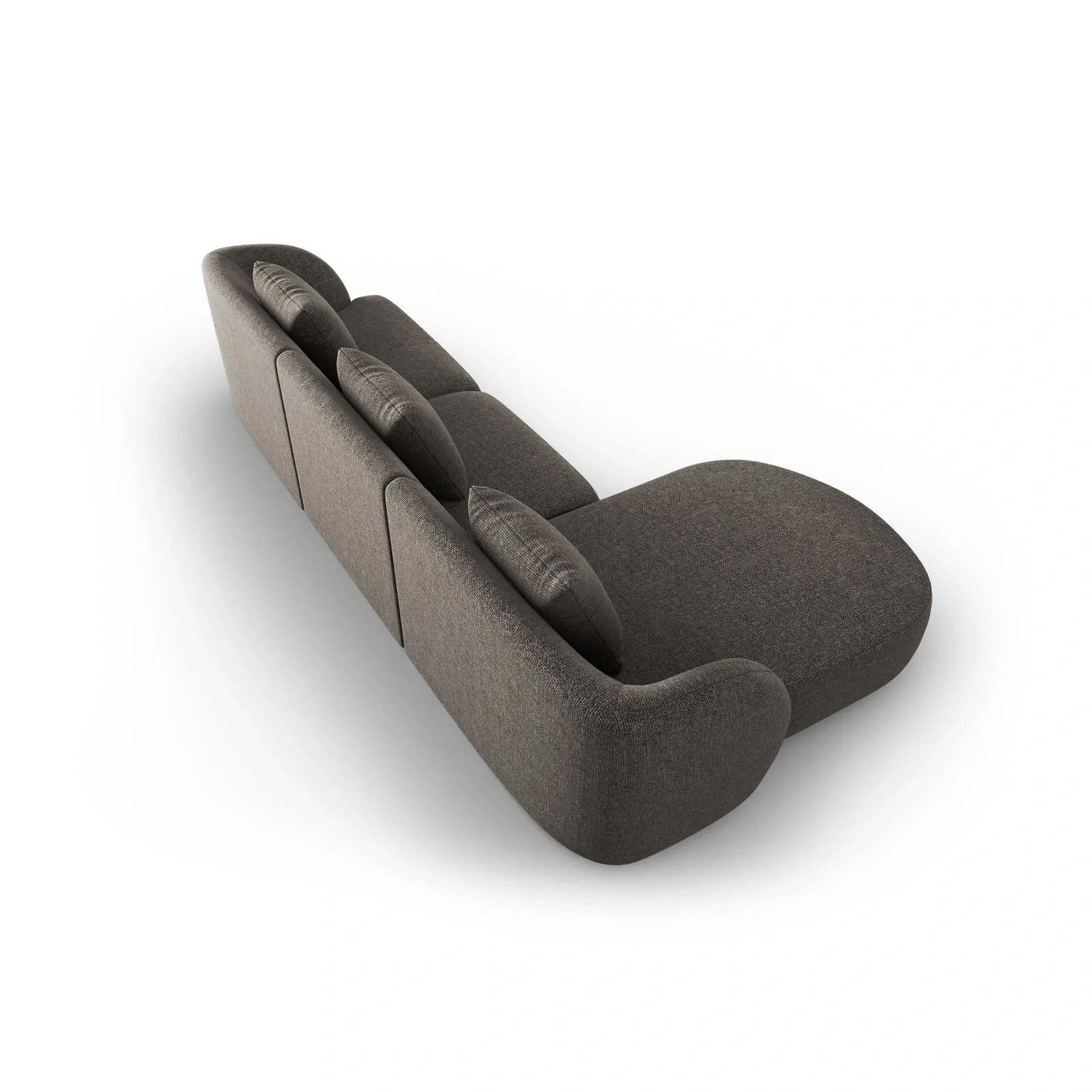 Tulum 4-Sitzer Ecksofa, Linke Seite, aus Samt oder Chenille, 255x156x70 cm - Image 29