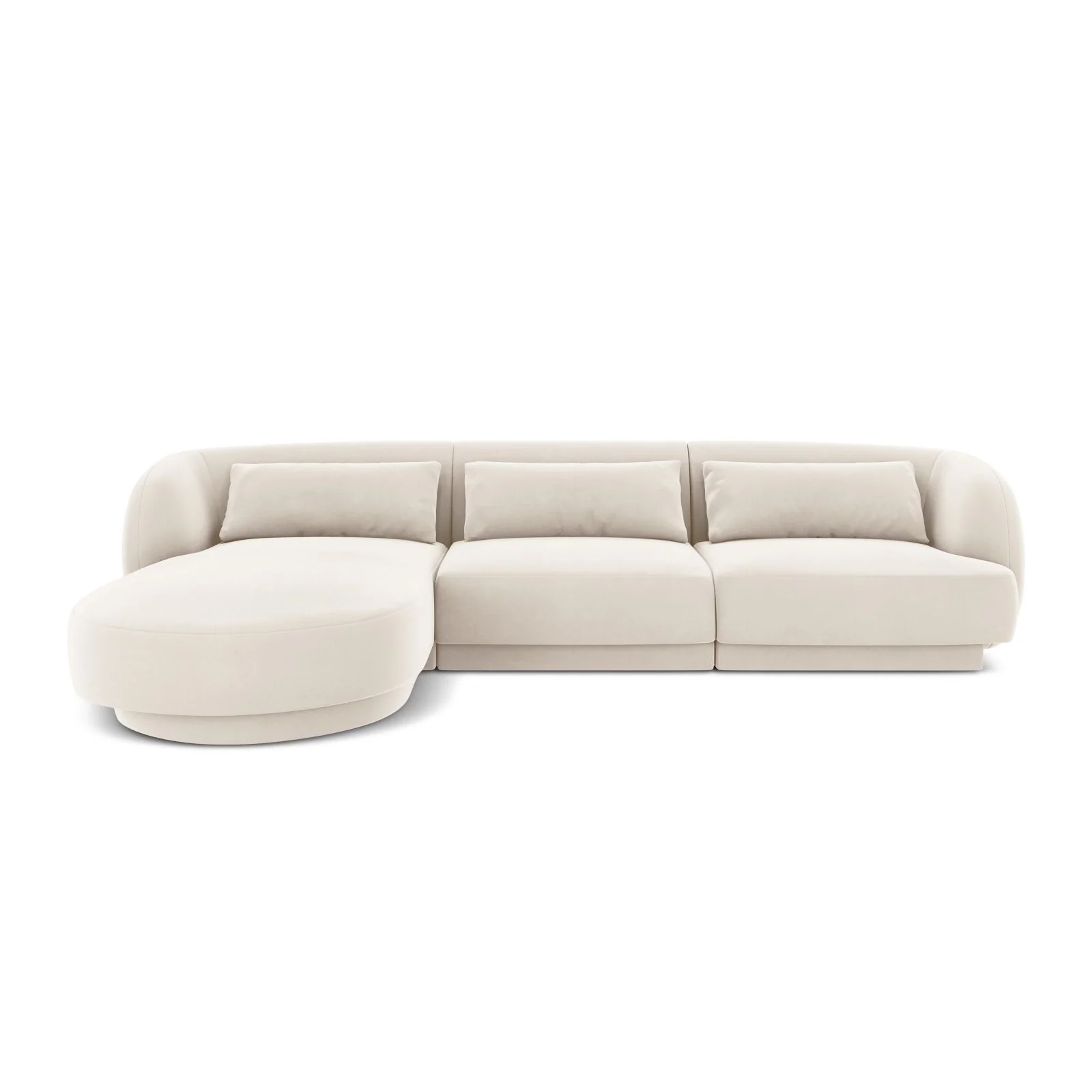 Tulum 4-Sitzer Ecksofa, Linke Seite, aus Samt oder Chenille, 255x156x70 cm - Image 36