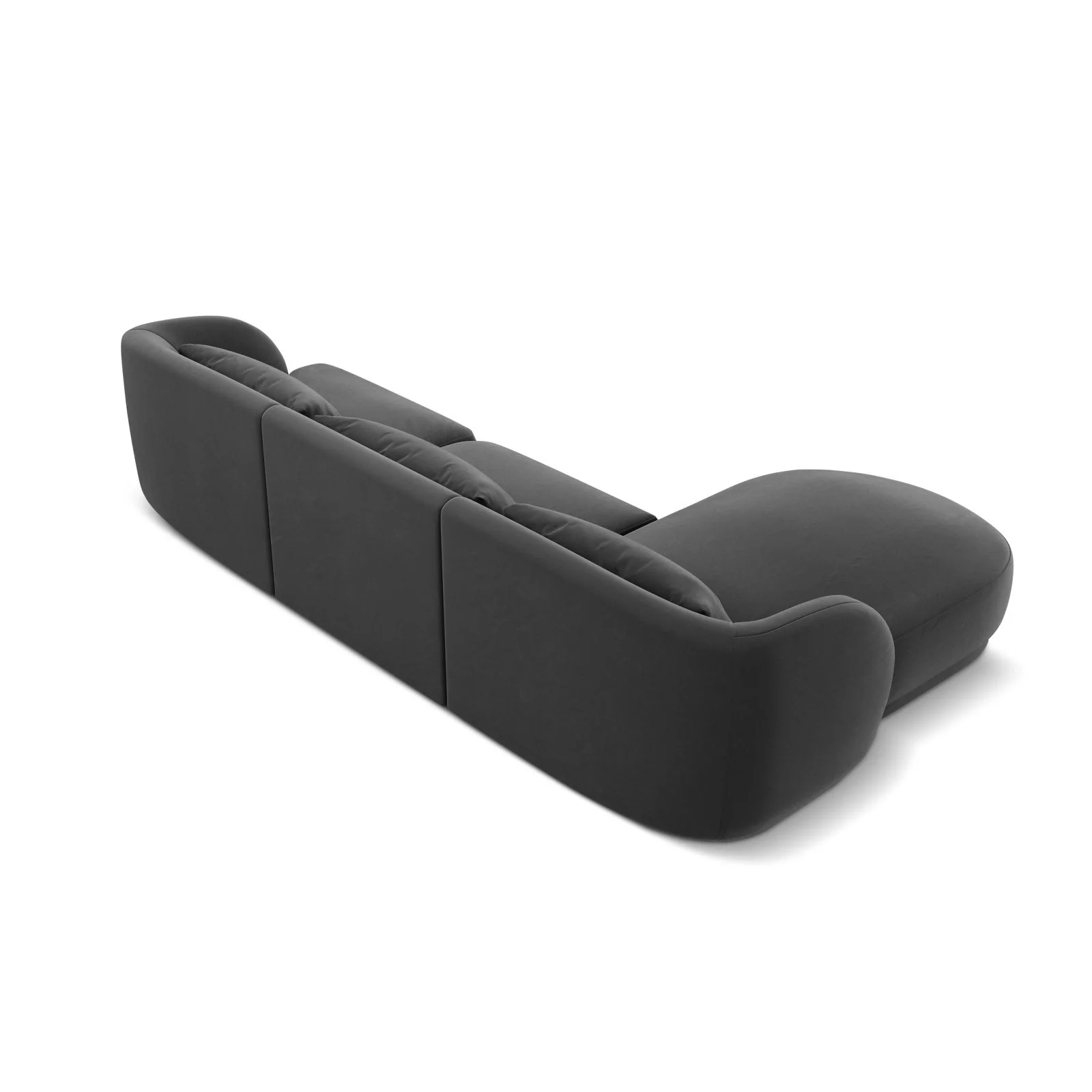 Tulum 4-Sitzer Ecksofa, Linke Seite, aus Samt oder Chenille, 255x156x70 cm - Image 58