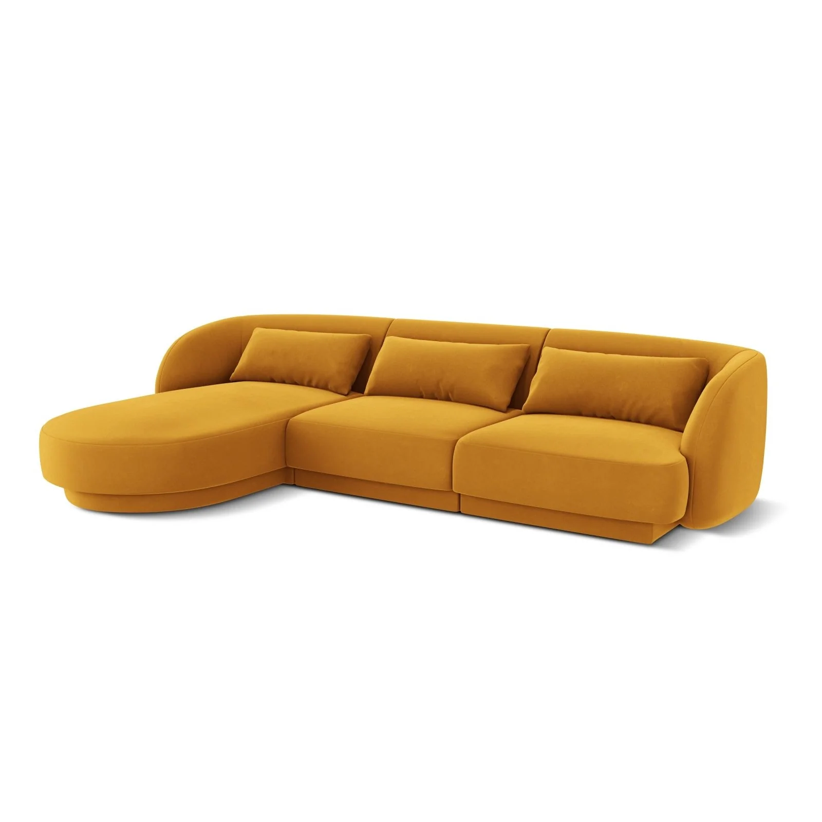 Tulum 4-Sitzer Ecksofa, Linke Seite, aus Samt oder Chenille, 255x156x70 cm - Image 75