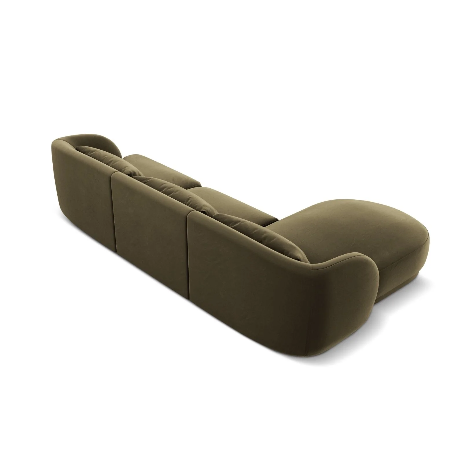 Tulum 4-Sitzer Ecksofa, Linke Seite, aus Samt oder Chenille, 255x156x70 cm - Image 82