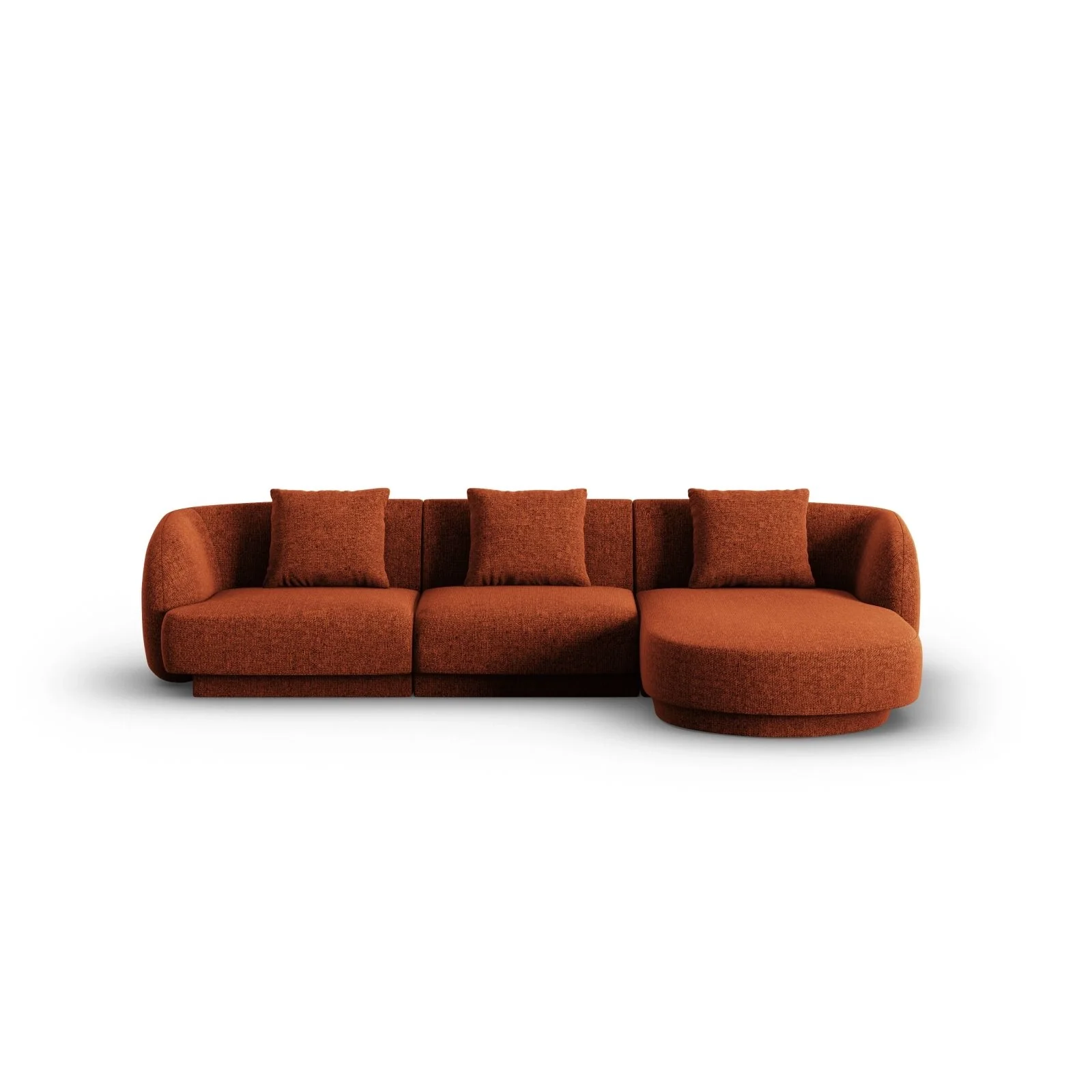 Tulum 4-Sitzer Ecksofa, Rechte Seite, aus Samt oder Chenille, 255x156x70 cm - Image 11