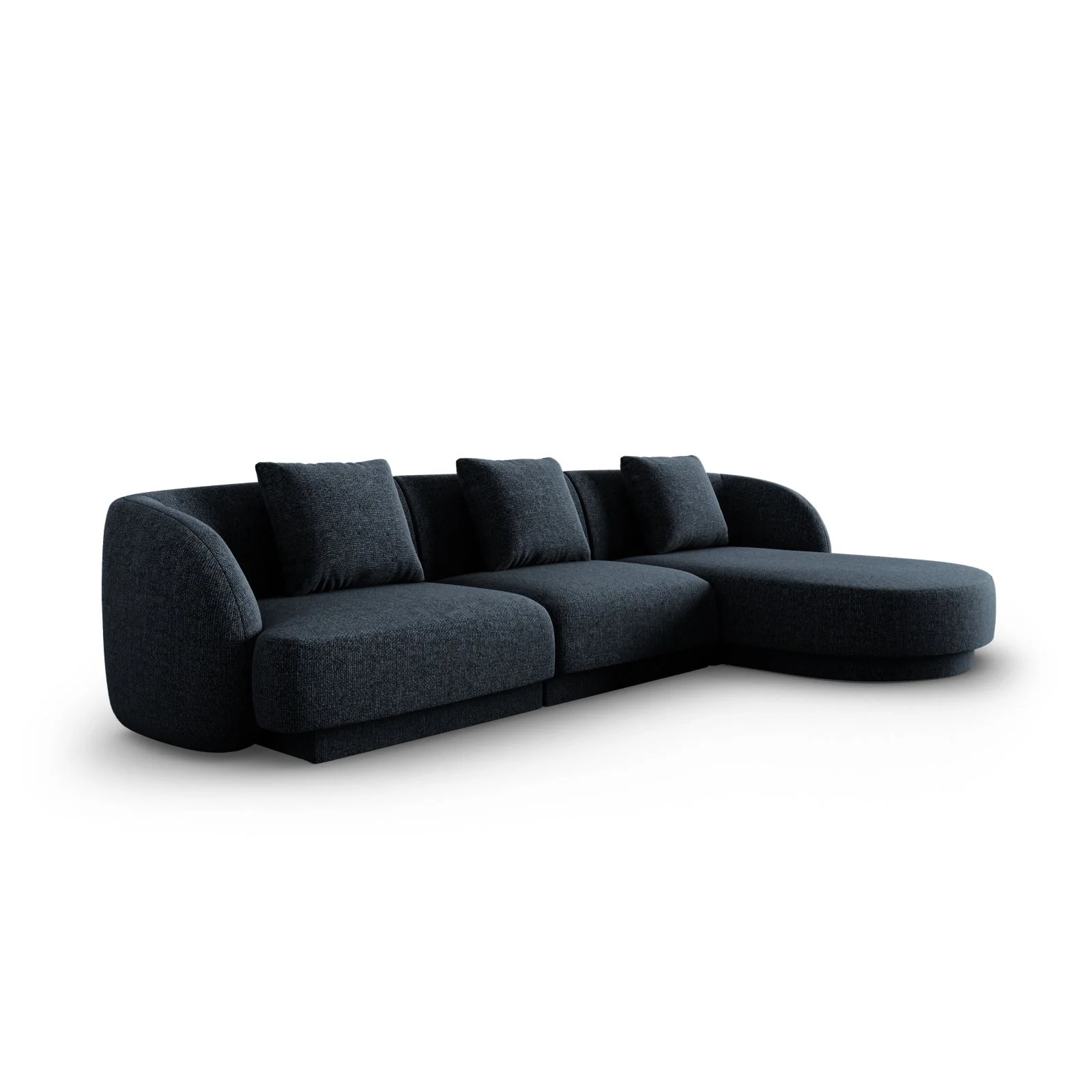 Tulum 4-Sitzer Ecksofa, Rechte Seite, aus Samt oder Chenille, 255x156x70 cm - Image 18