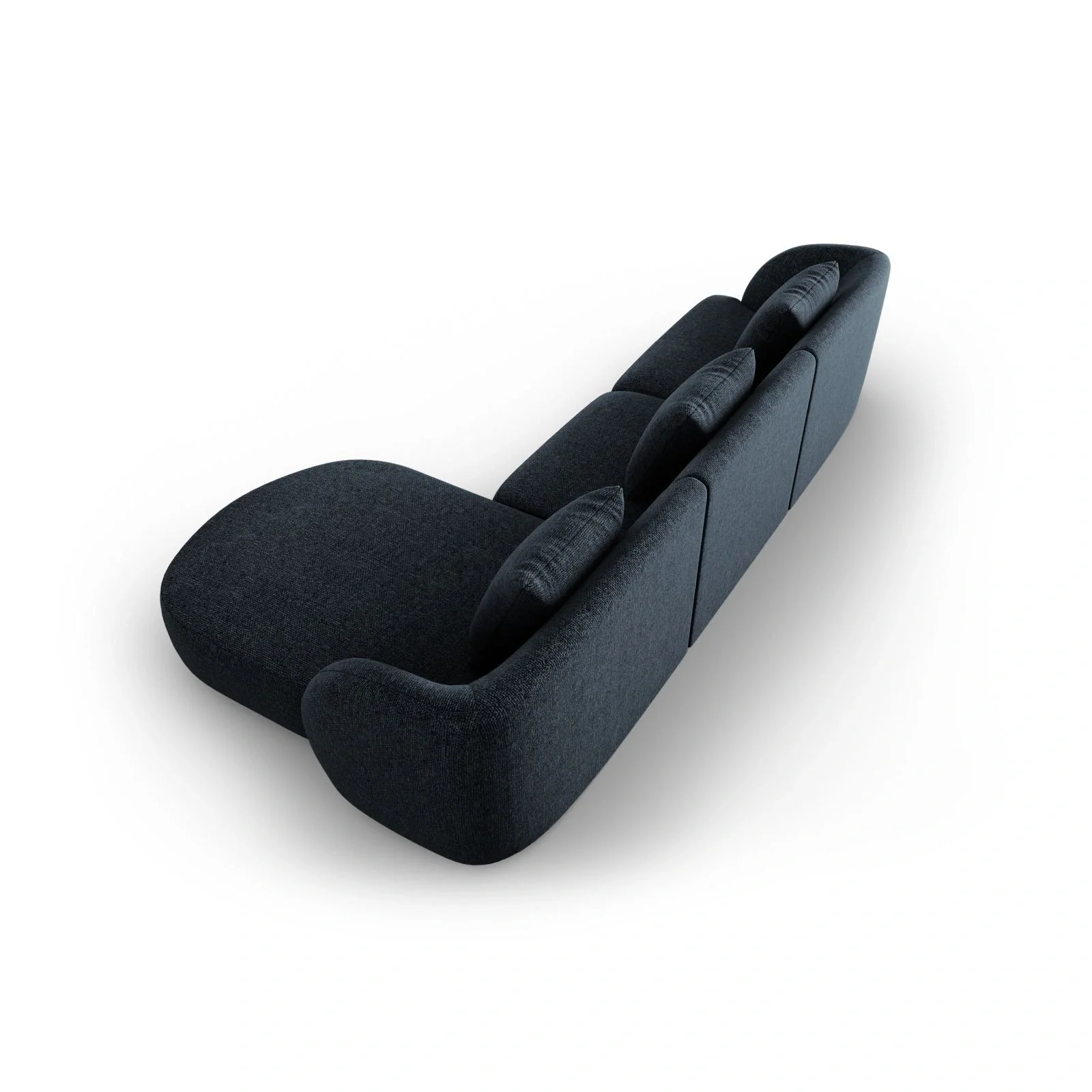 Tulum 4-Sitzer Ecksofa, Rechte Seite, aus Samt oder Chenille, 255x156x70 cm - Image 19