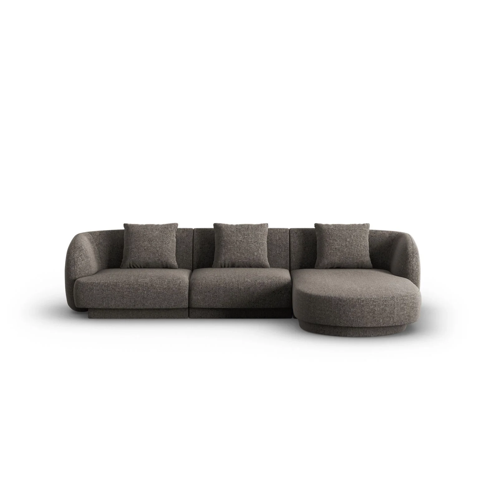 Tulum 4-Sitzer Ecksofa, Rechte Seite, aus Samt oder Chenille, 255x156x70 cm - Image 26