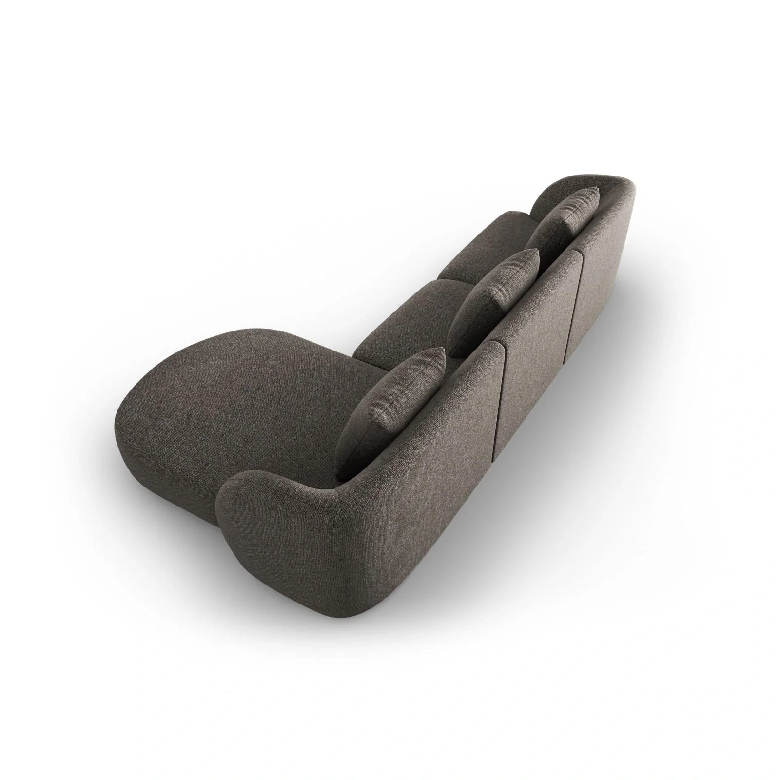 Tulum 4-Sitzer Ecksofa, Rechte Seite, aus Samt oder Chenille, 255x156x70 cm - Image 29