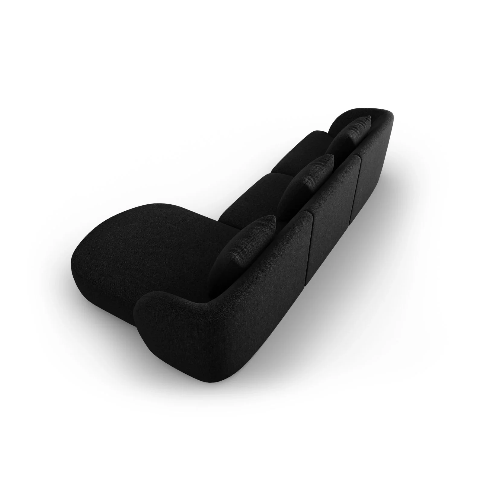 Tulum 4-Sitzer Ecksofa, Rechte Seite, aus Samt oder Chenille, 255x156x70 cm - Image 34
