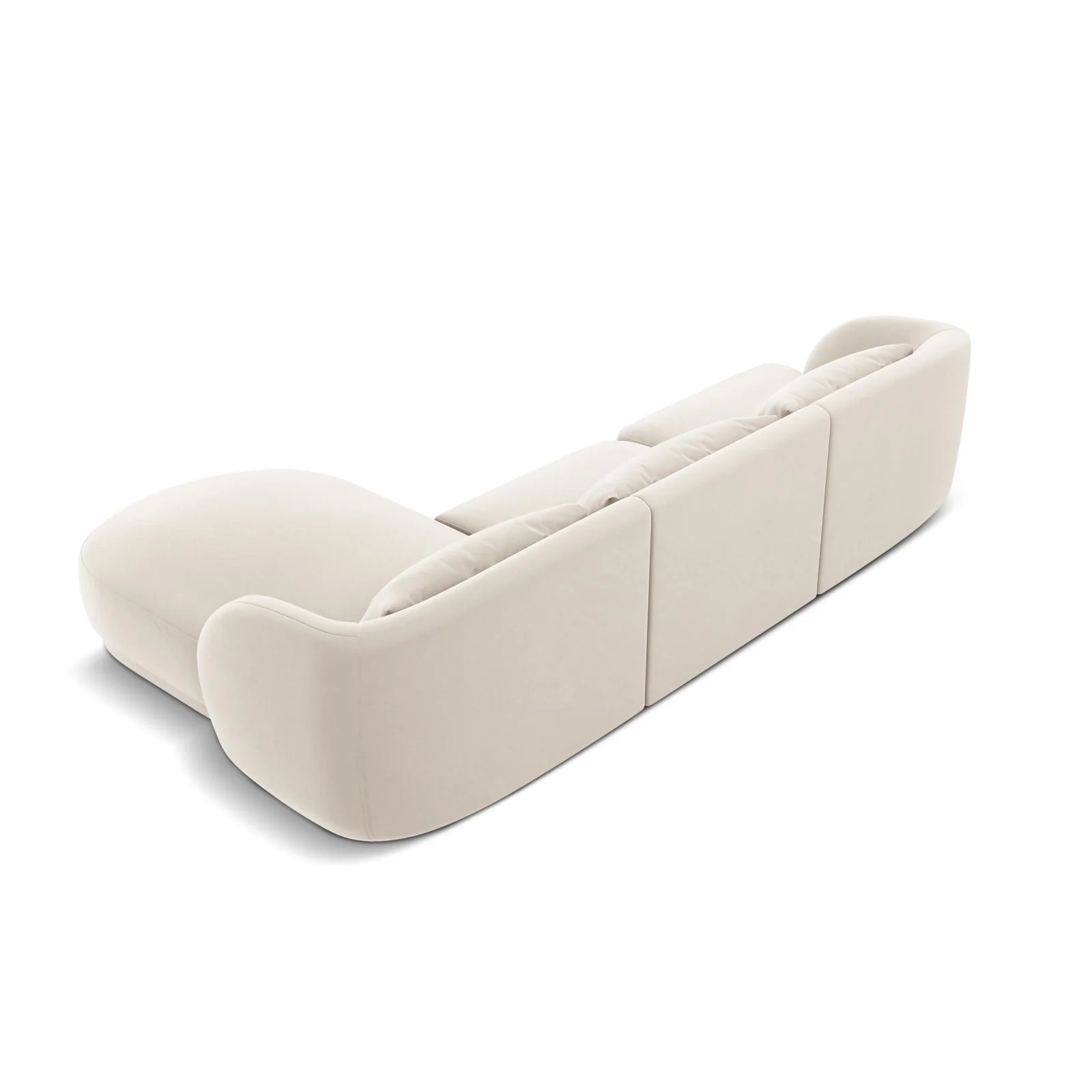Tulum 4-Sitzer Ecksofa, Rechte Seite, aus Samt oder Chenille, 255x156x70 cm - Image 40