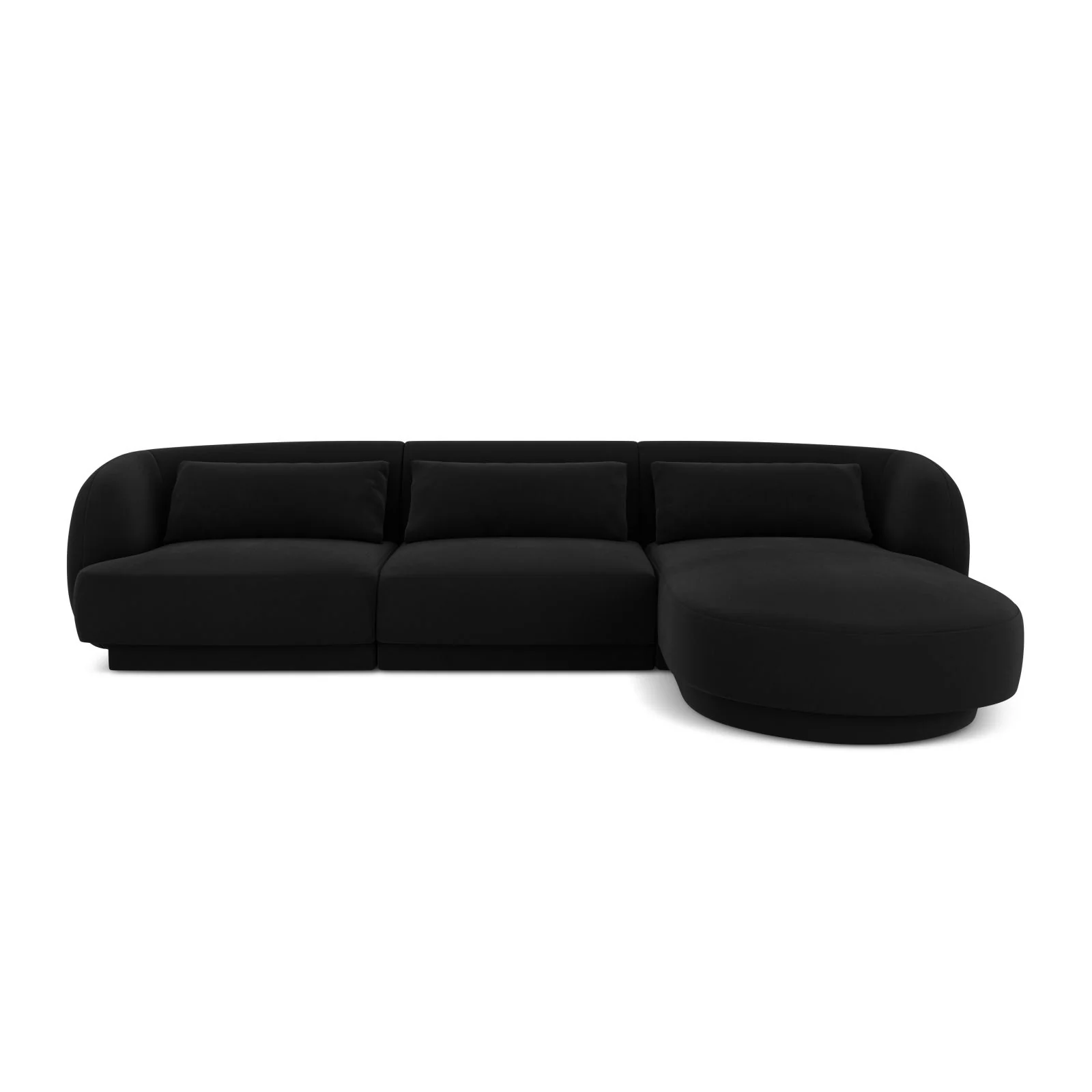 Tulum 4-Sitzer Ecksofa, Rechte Seite, aus Samt oder Chenille, 255x156x70 cm - Image 60