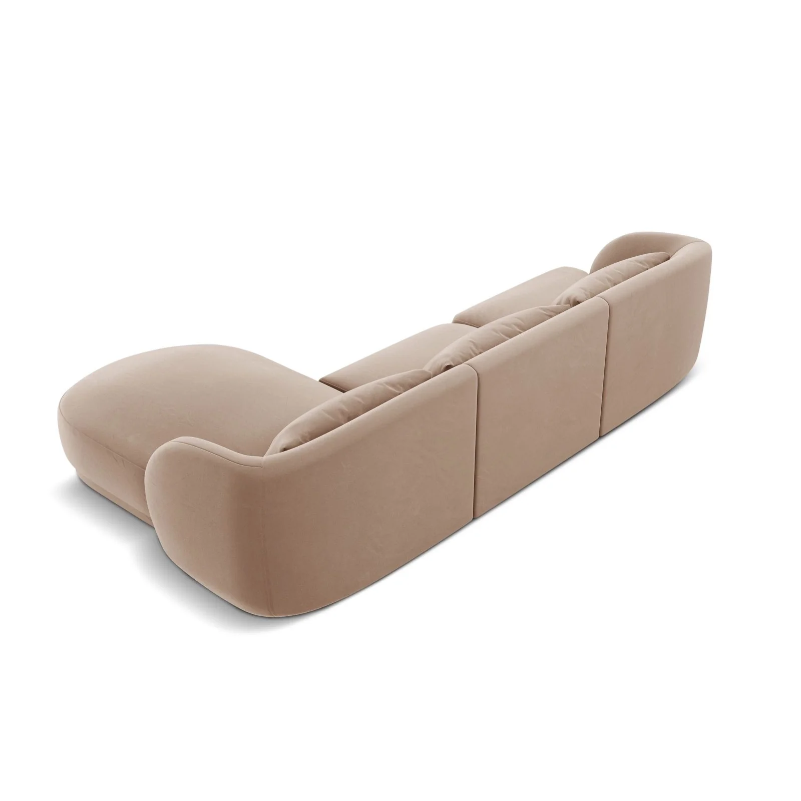Tulum 4-Sitzer Ecksofa, Rechte Seite, aus Samt oder Chenille, 255x156x70 cm - Image 70