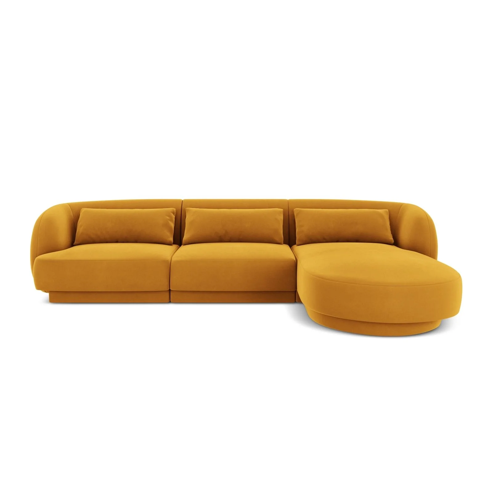 Tulum 4-Sitzer Ecksofa, Rechte Seite, aus Samt oder Chenille, 255x156x70 cm - Image 72