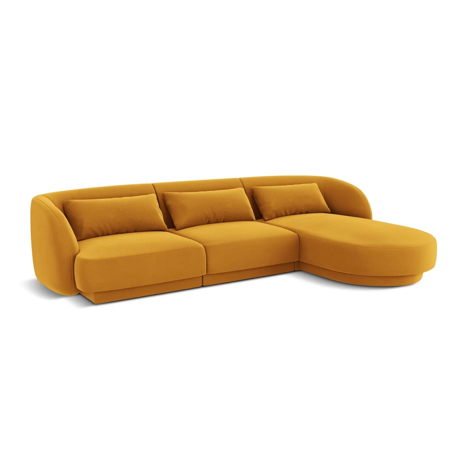 Tulum 4-Sitzer Ecksofa, Rechte Seite, aus Samt oder Chenille, 255x156x70 cm - Image 75