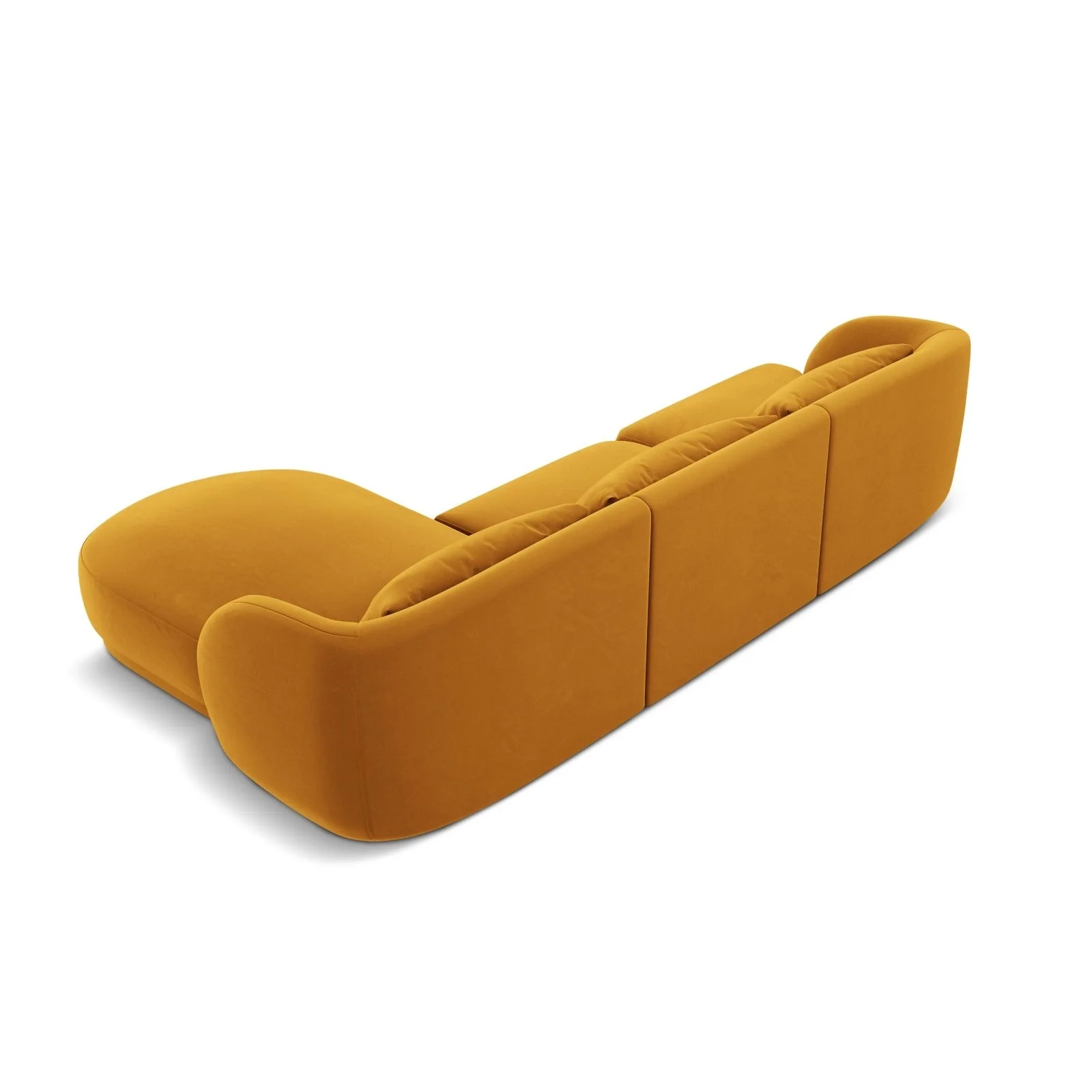 Tulum 4-Sitzer Ecksofa, Rechte Seite, aus Samt oder Chenille, 255x156x70 cm - Image 76