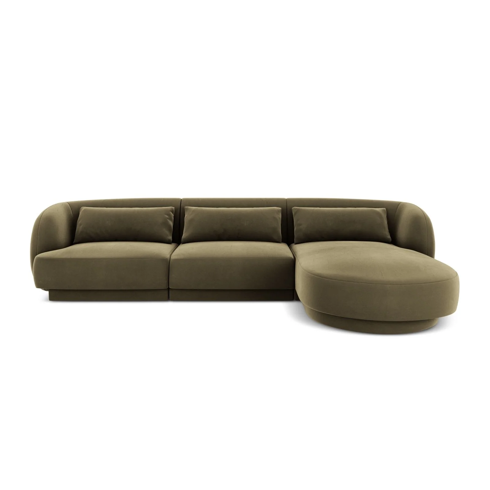 Tulum 4-Sitzer Ecksofa, Rechte Seite, aus Samt oder Chenille, 255x156x70 cm - Image 78