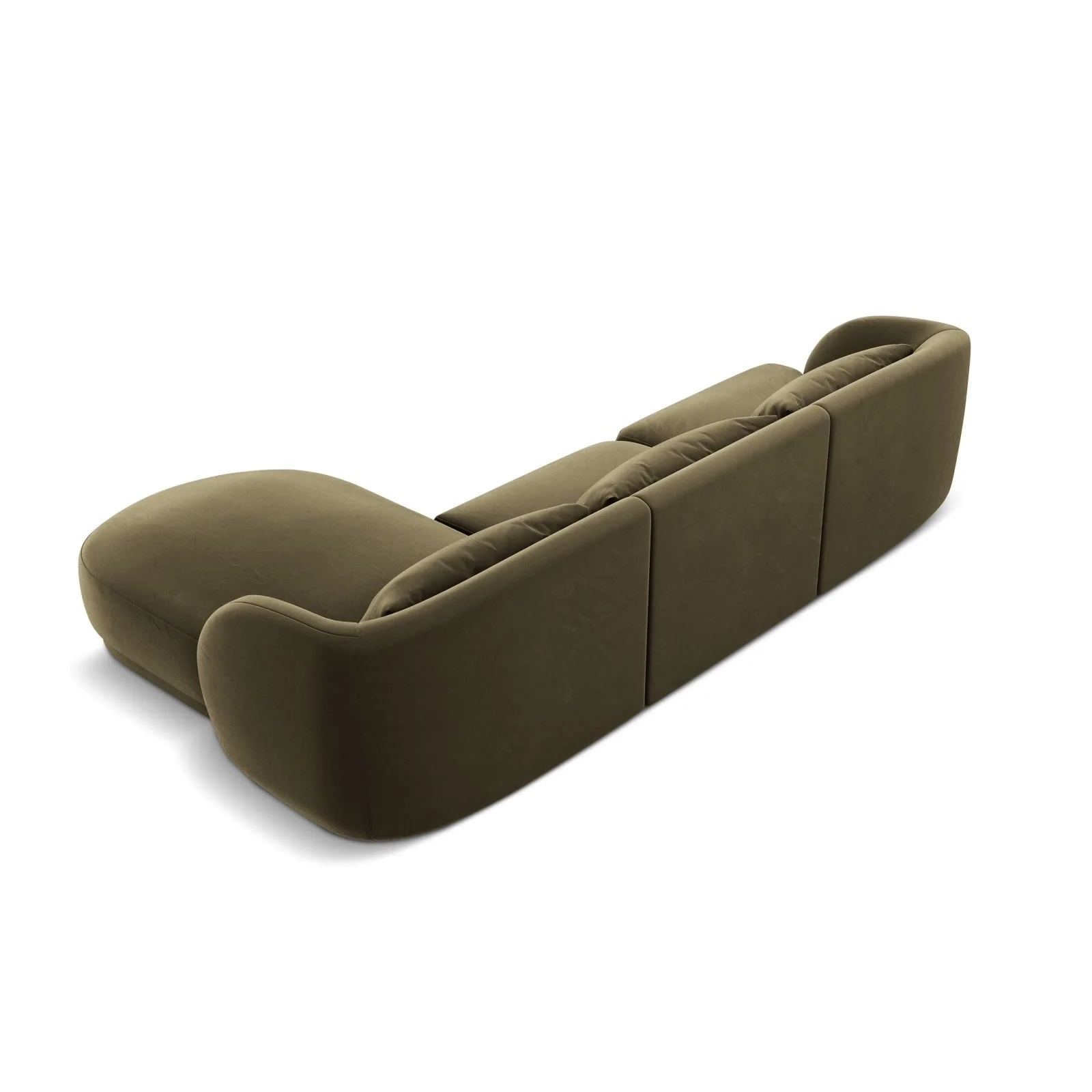 Tulum 4-Sitzer Ecksofa, Rechte Seite, aus Samt oder Chenille, 255x156x70 cm - Image 82