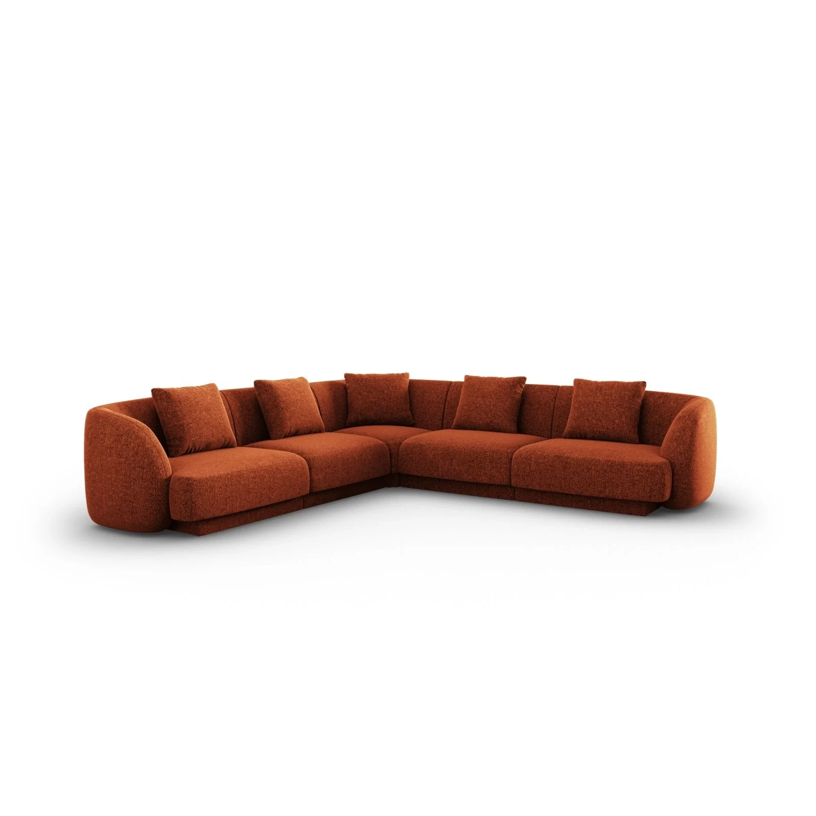 Tulum 5-Sitzer Ecksofa, Symmetrisch, aus Samt oder Chenille, 255x255 cm - Image 11